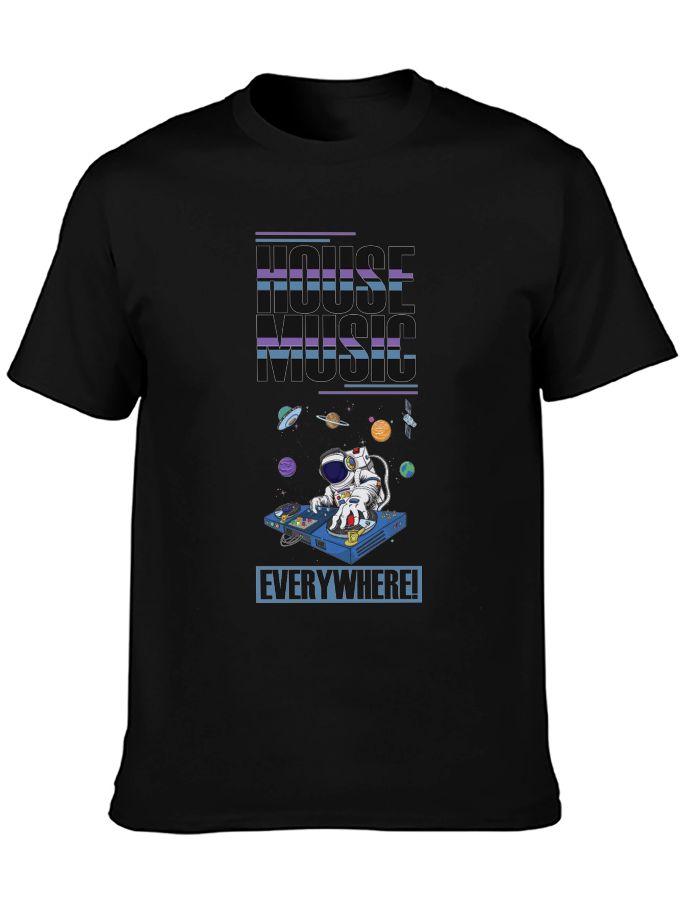House Music Everywhere T-Shirt - Astronaut DJ