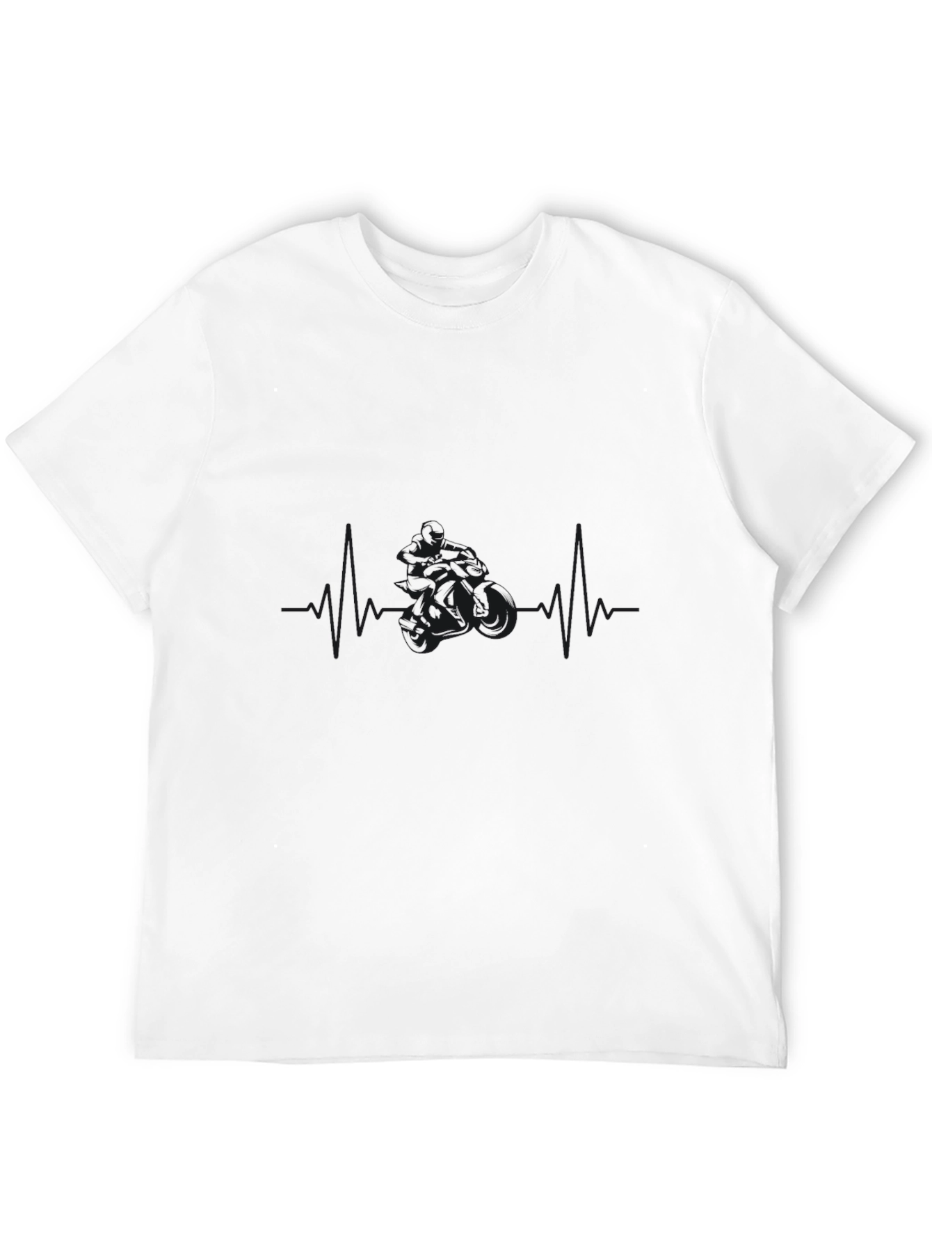Heartbeat Motocross Rider Graphic T-Shirt