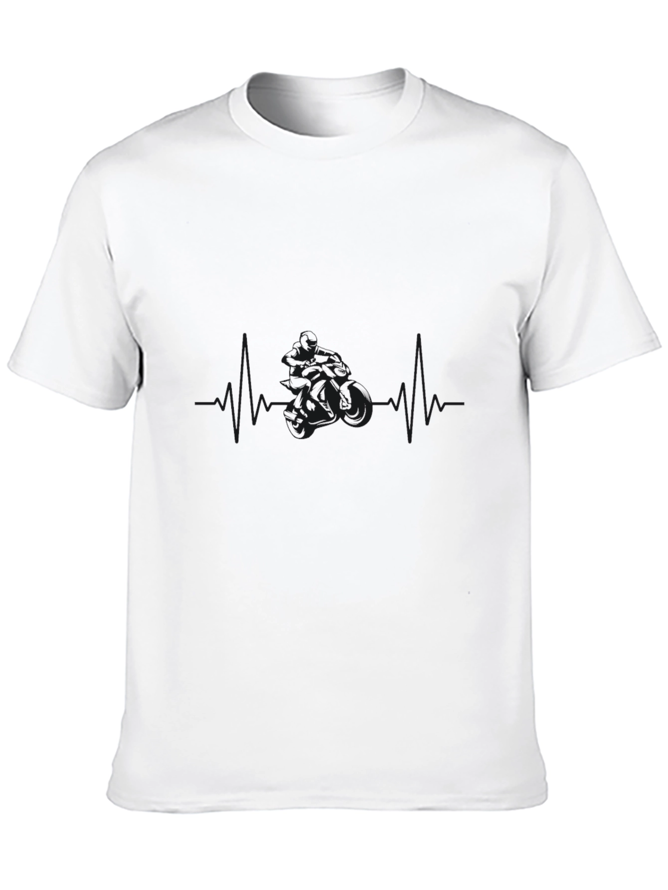 Heartbeat Motocross Rider Graphic T-Shirt
