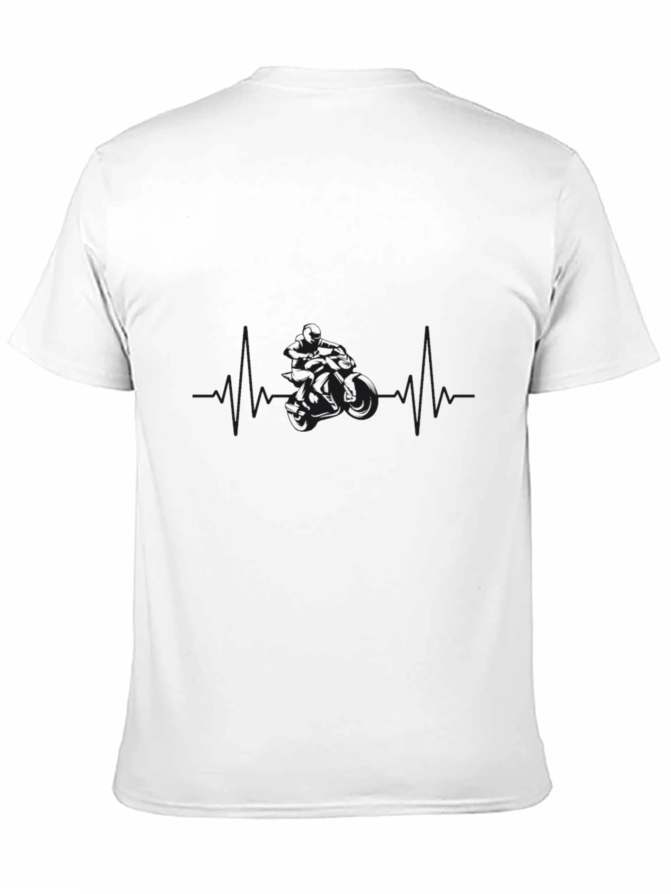 Heartbeat Motocross Rider Graphic T-Shirt