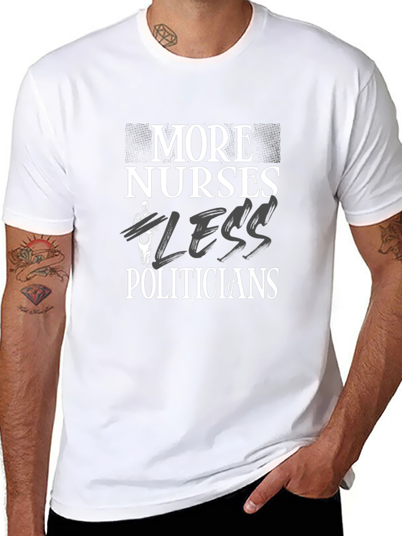 More Nurses Less Politicians Graphic T-Shirt