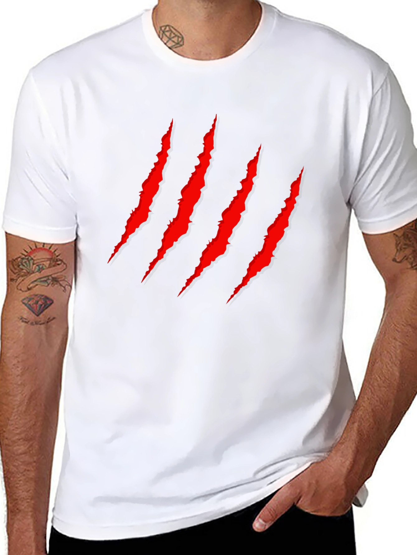 Claw Mark Graphic Tee - Black