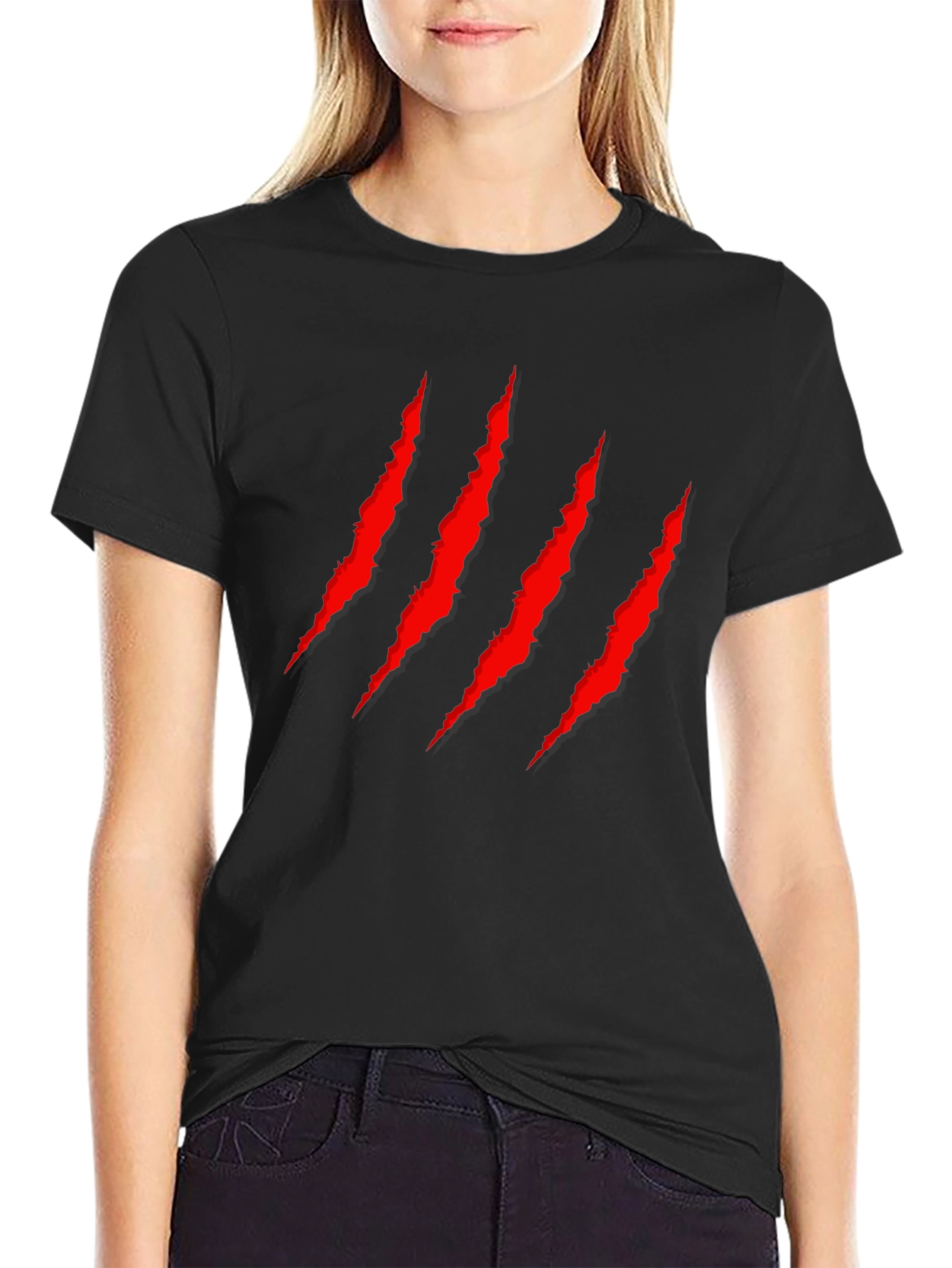 Claw Mark Graphic Tee - Black
