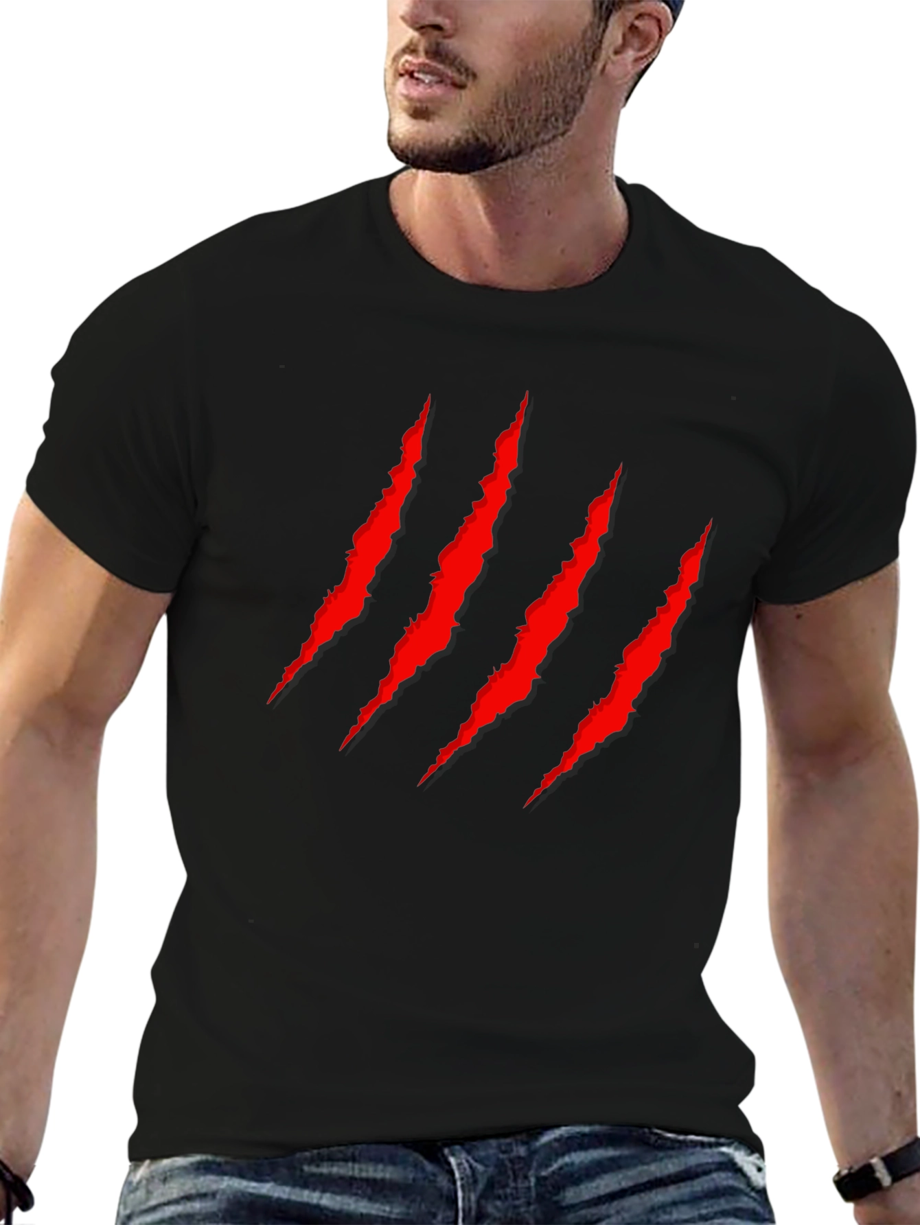 Claw Mark Graphic Tee - Black