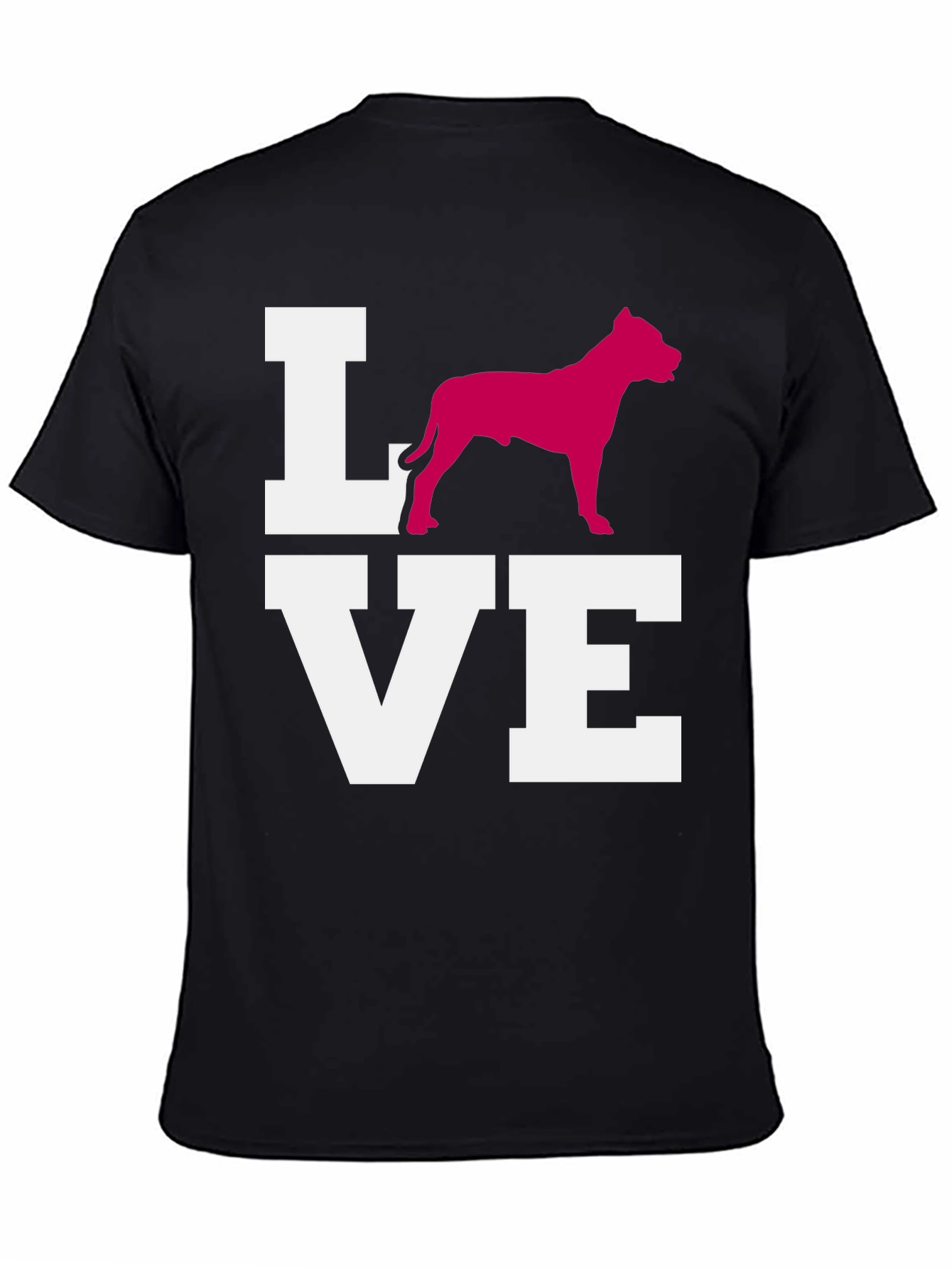 Pitbull Love Graphic Tee - Black Cotton Blend Shirt