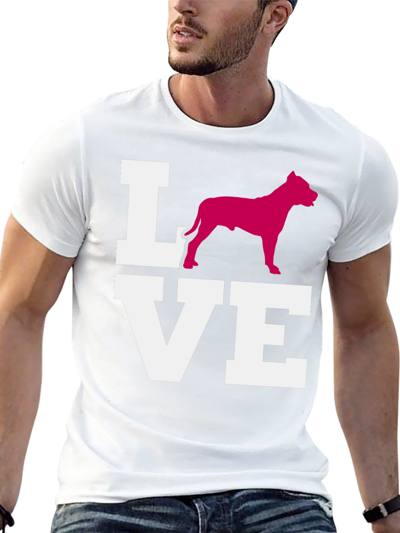 Pitbull Love Graphic Tee - Black Cotton Blend Shirt