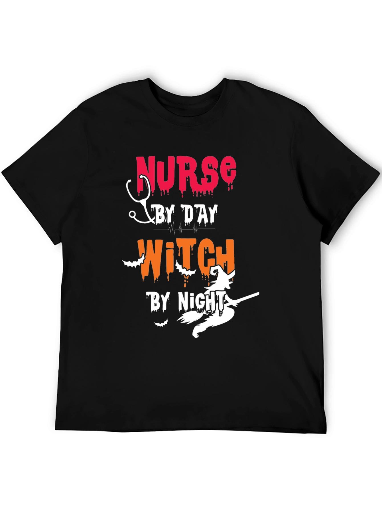 Nurse by Day Witch by Night Halloween T-Shirt
