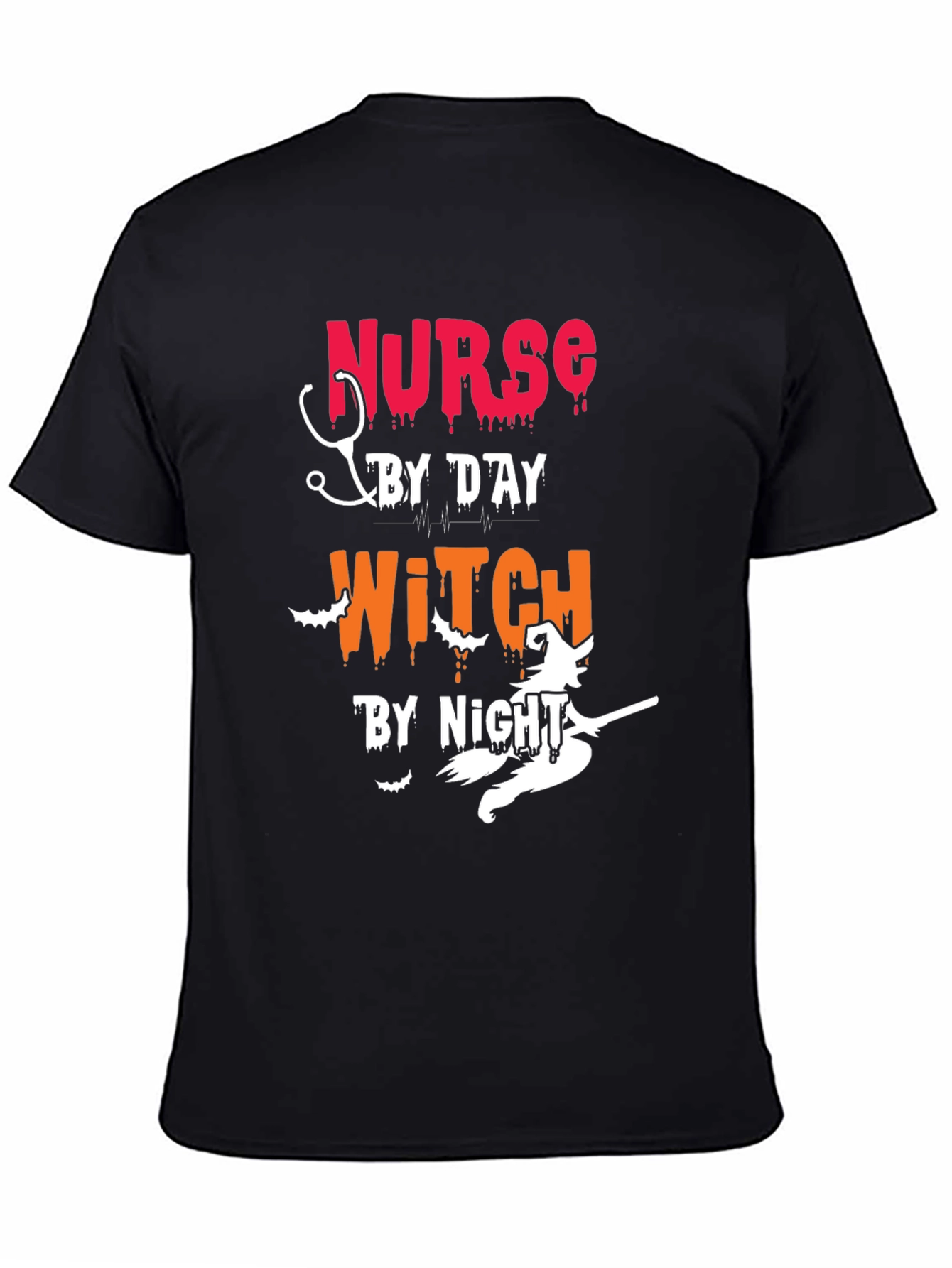 Nurse by Day Witch by Night Halloween T-Shirt
