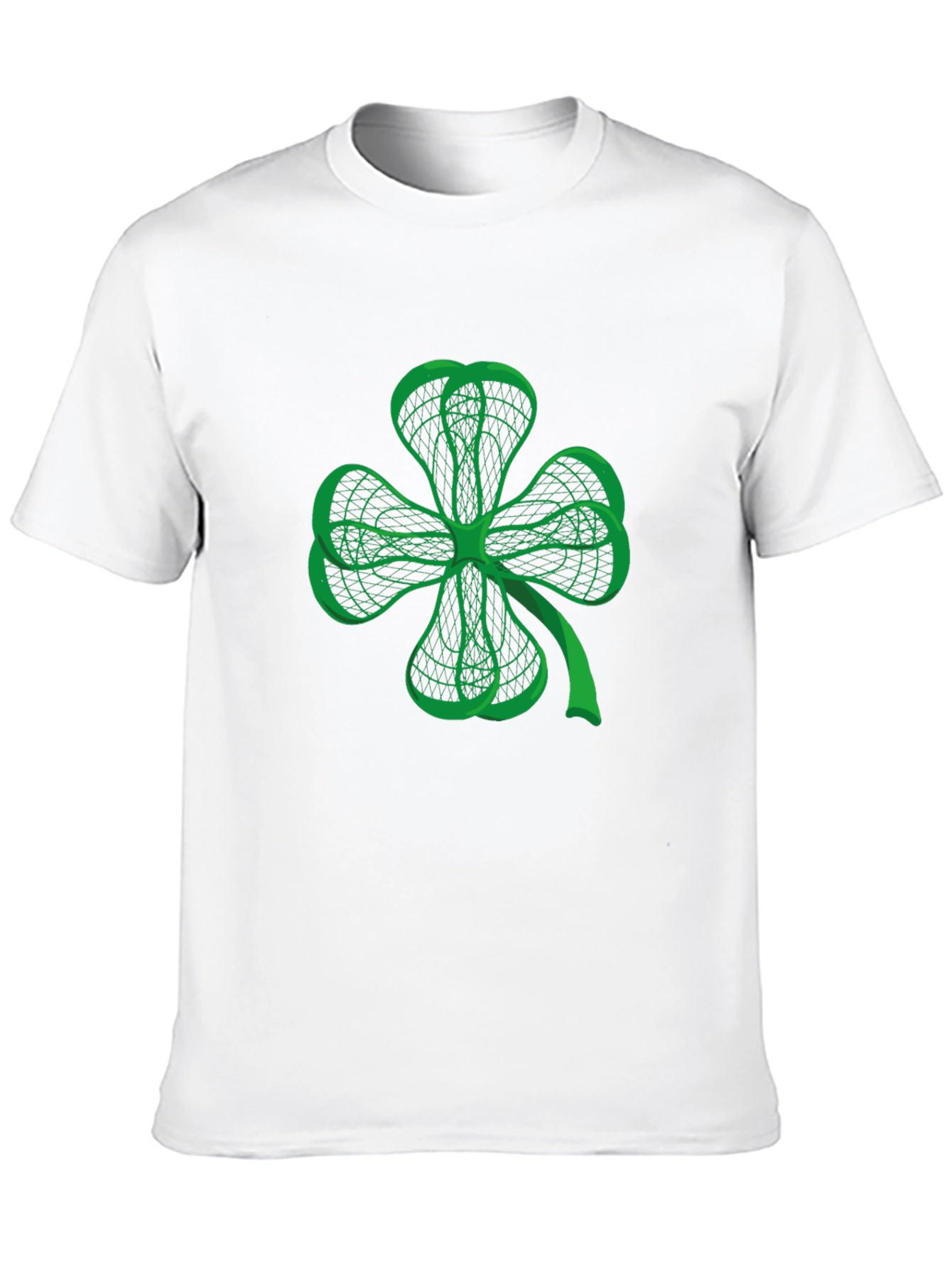 Lucky Clover Graphic Tee - Black Cotton T-Shirt