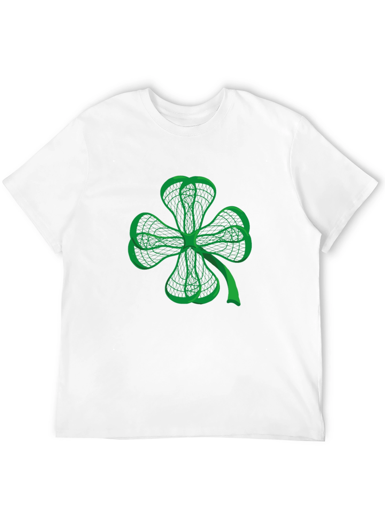 Lucky Clover Graphic Tee - Black Cotton T-Shirt