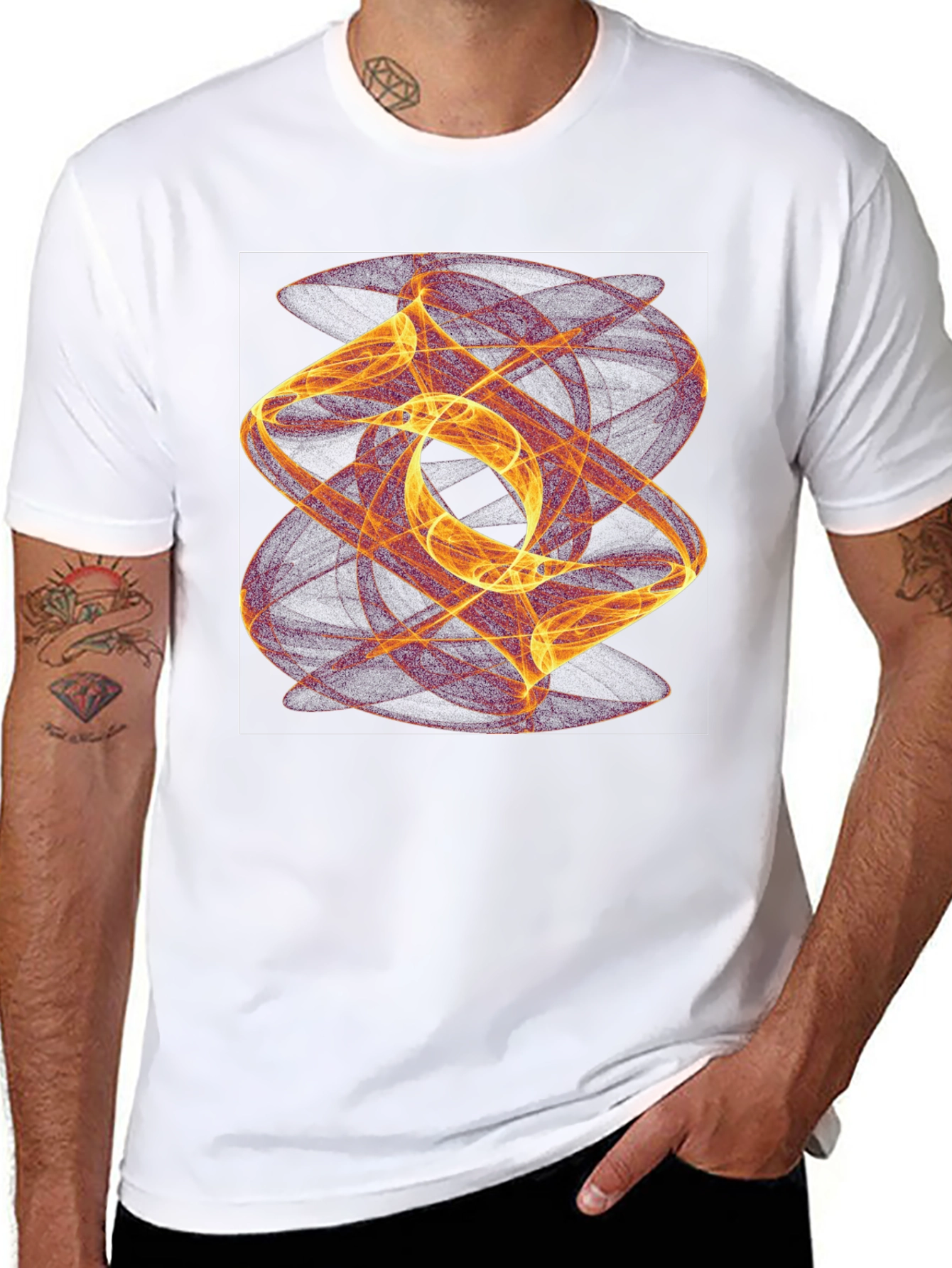 Abstract Swirl Graphic Tee - Modern Art Shirt