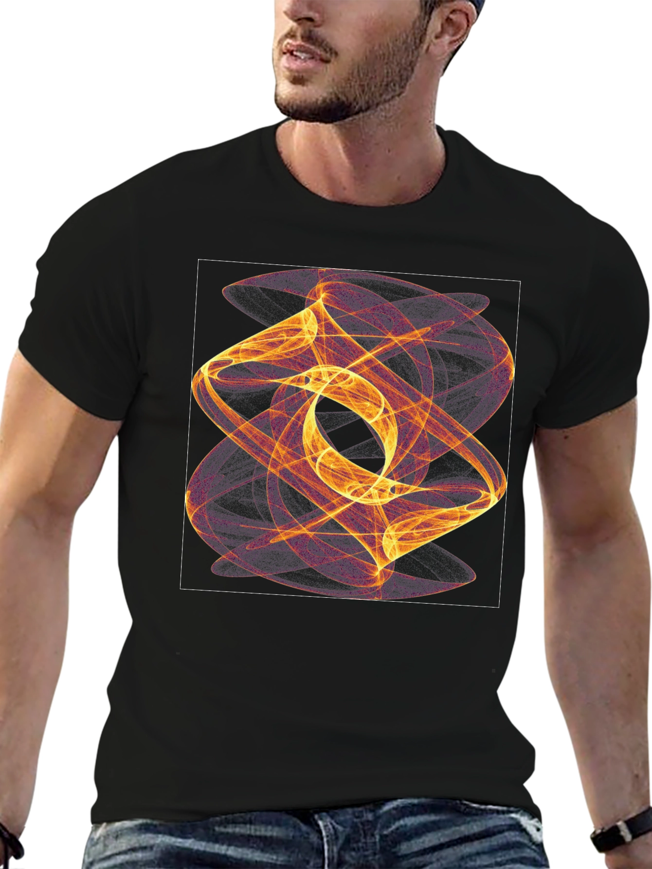 Abstract Swirl Graphic Tee - Modern Art Shirt