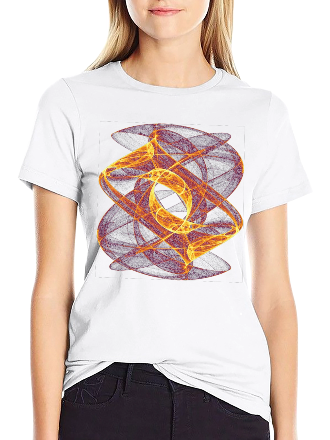 Abstract Swirl Graphic Tee - Modern Art Shirt