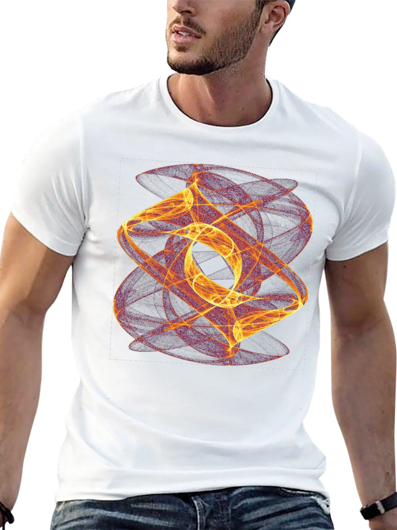 Abstract Swirl Graphic Tee - Modern Art Shirt