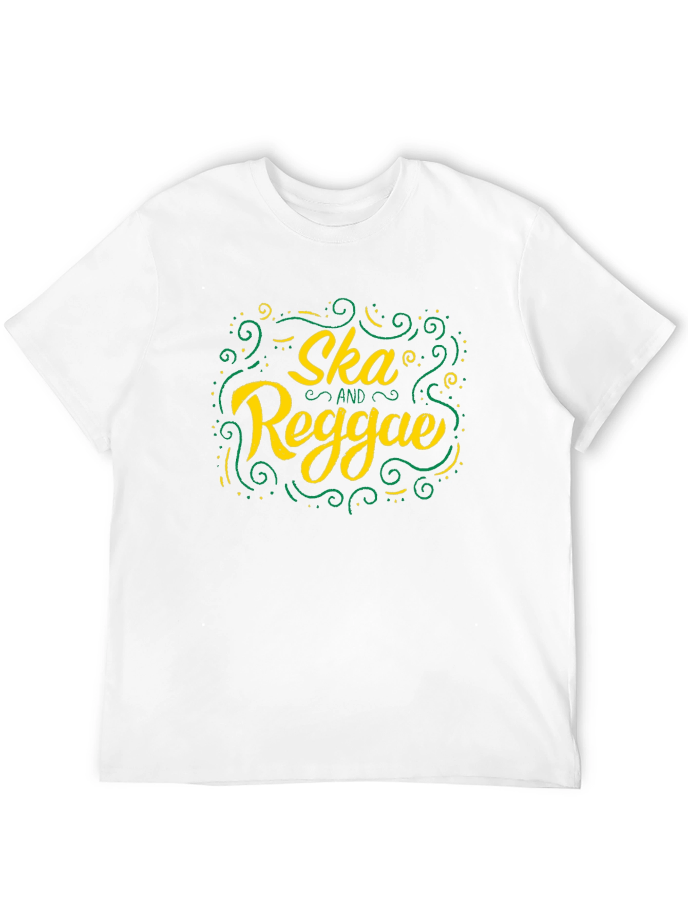 Ska and Reggae Graphic Print Black T-Shirt