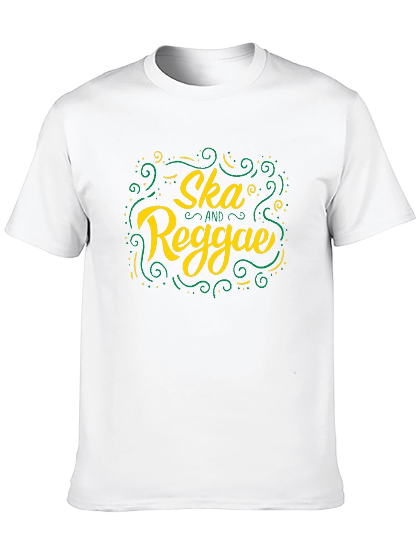 Ska and Reggae Graphic Print Black T-Shirt