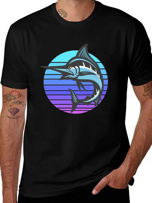 Retro Marlin T-Shirt - Black