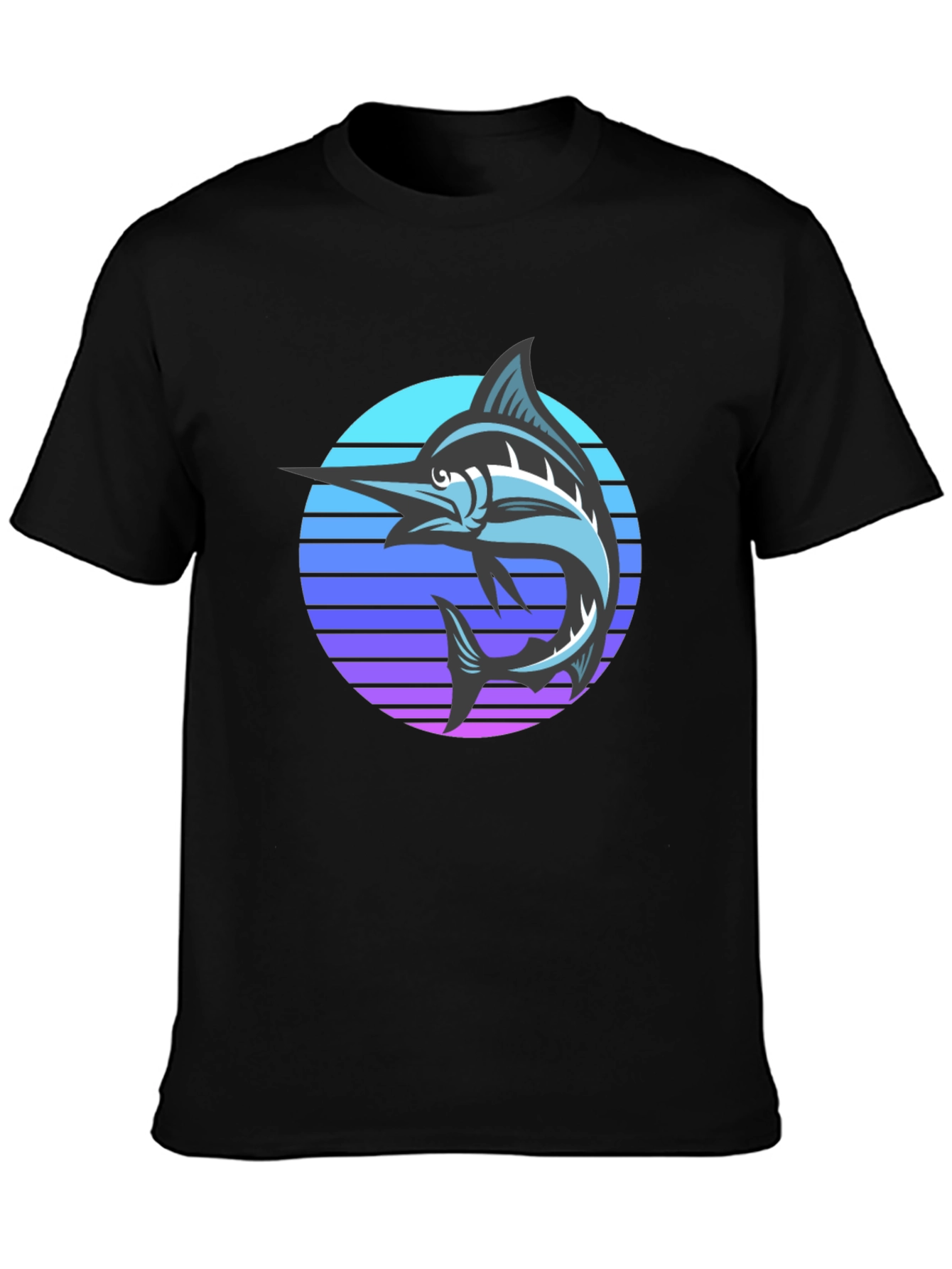 Retro Marlin T-Shirt - Black