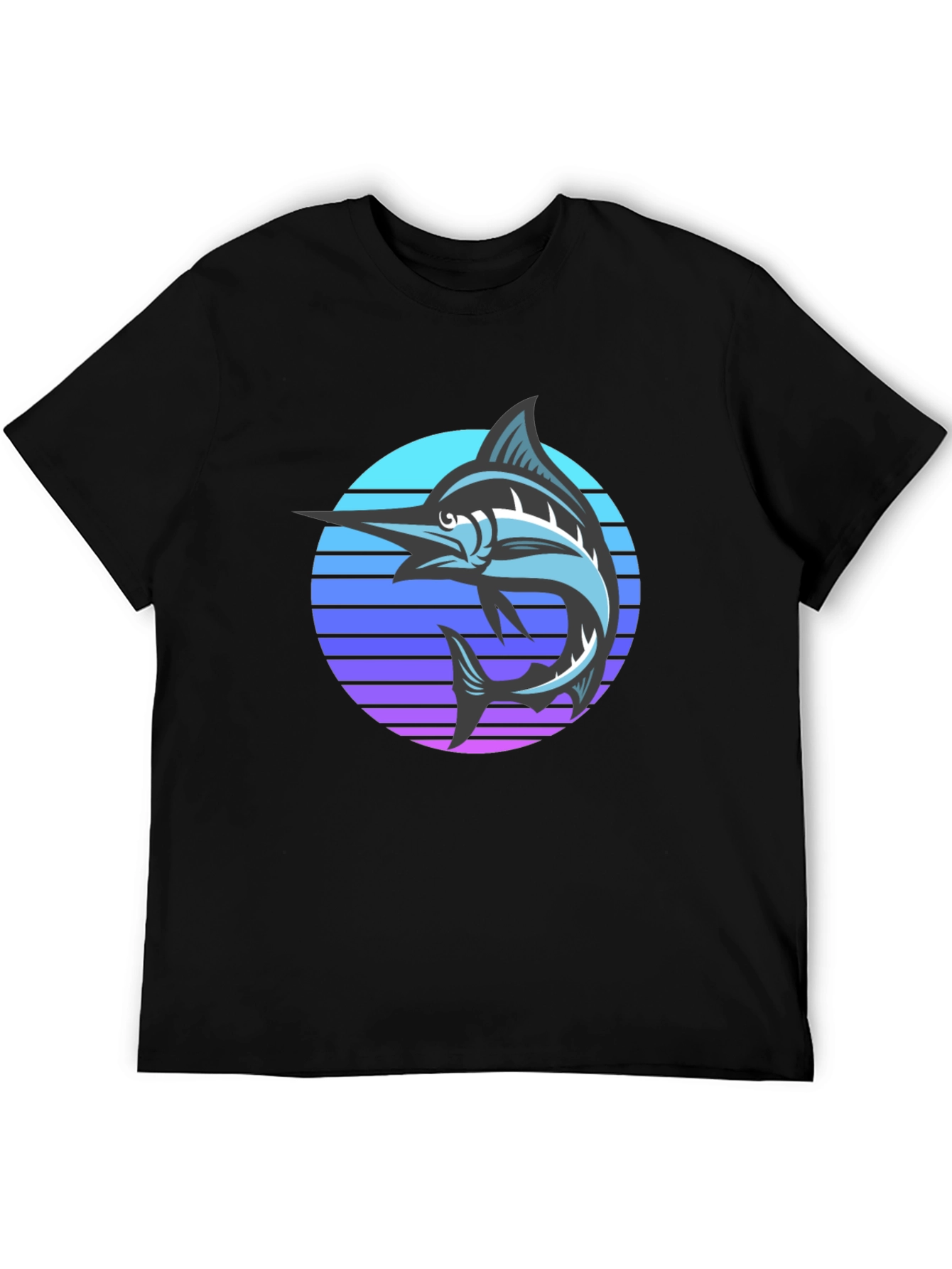 Retro Marlin T-Shirt - Black
