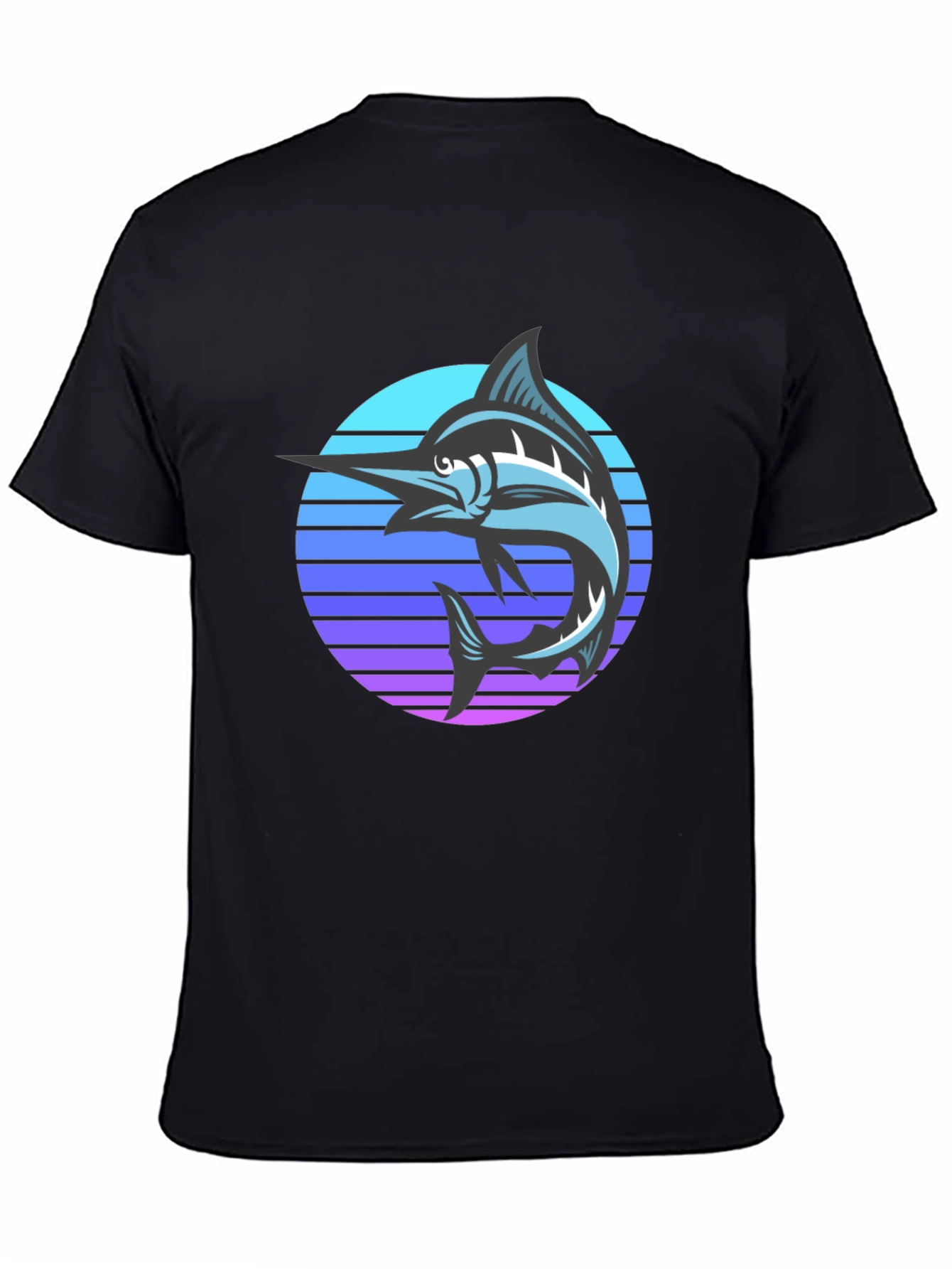 Retro Marlin T-Shirt - Black