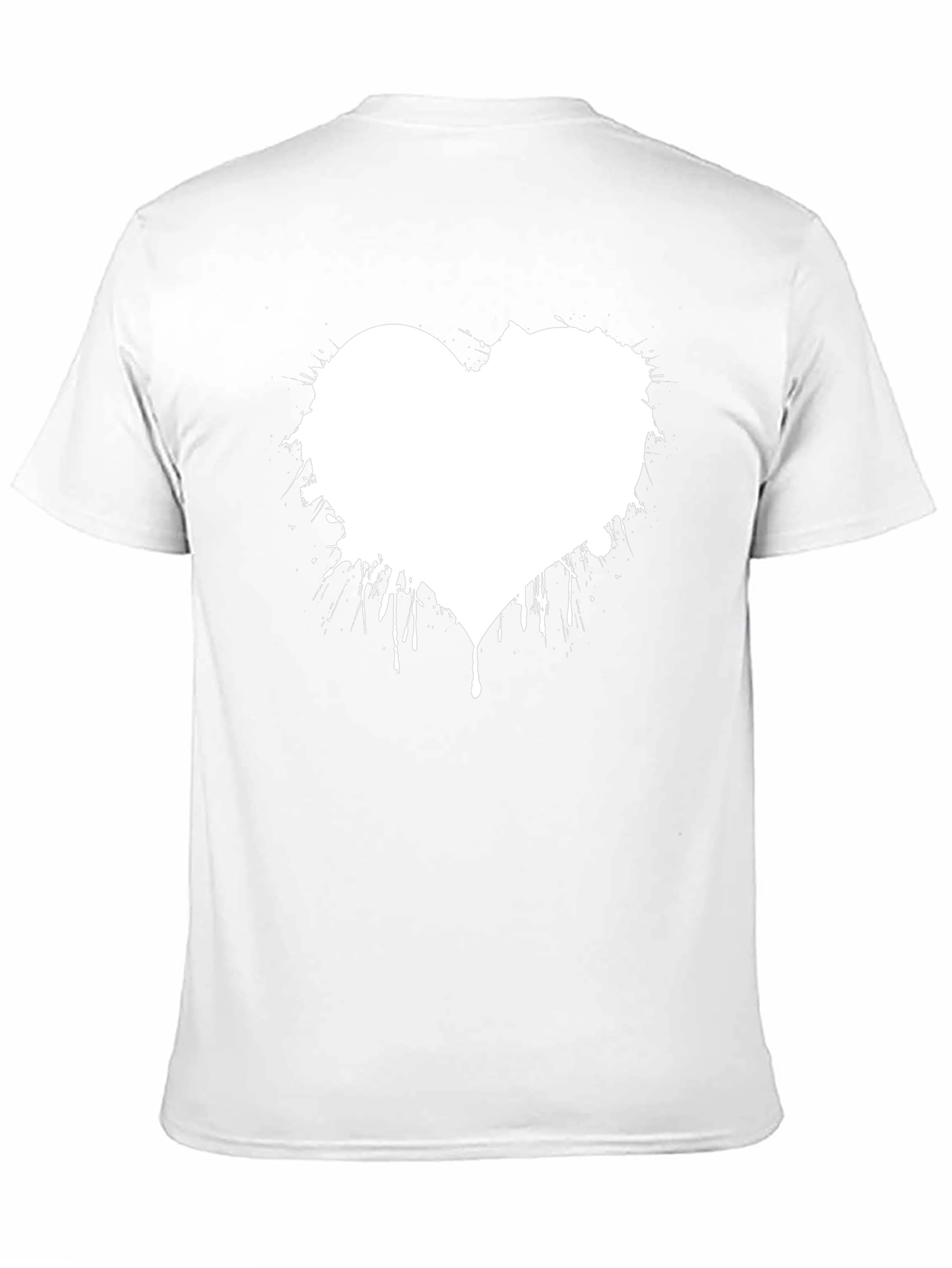 Heart Splatter Graphic Black T-Shirt