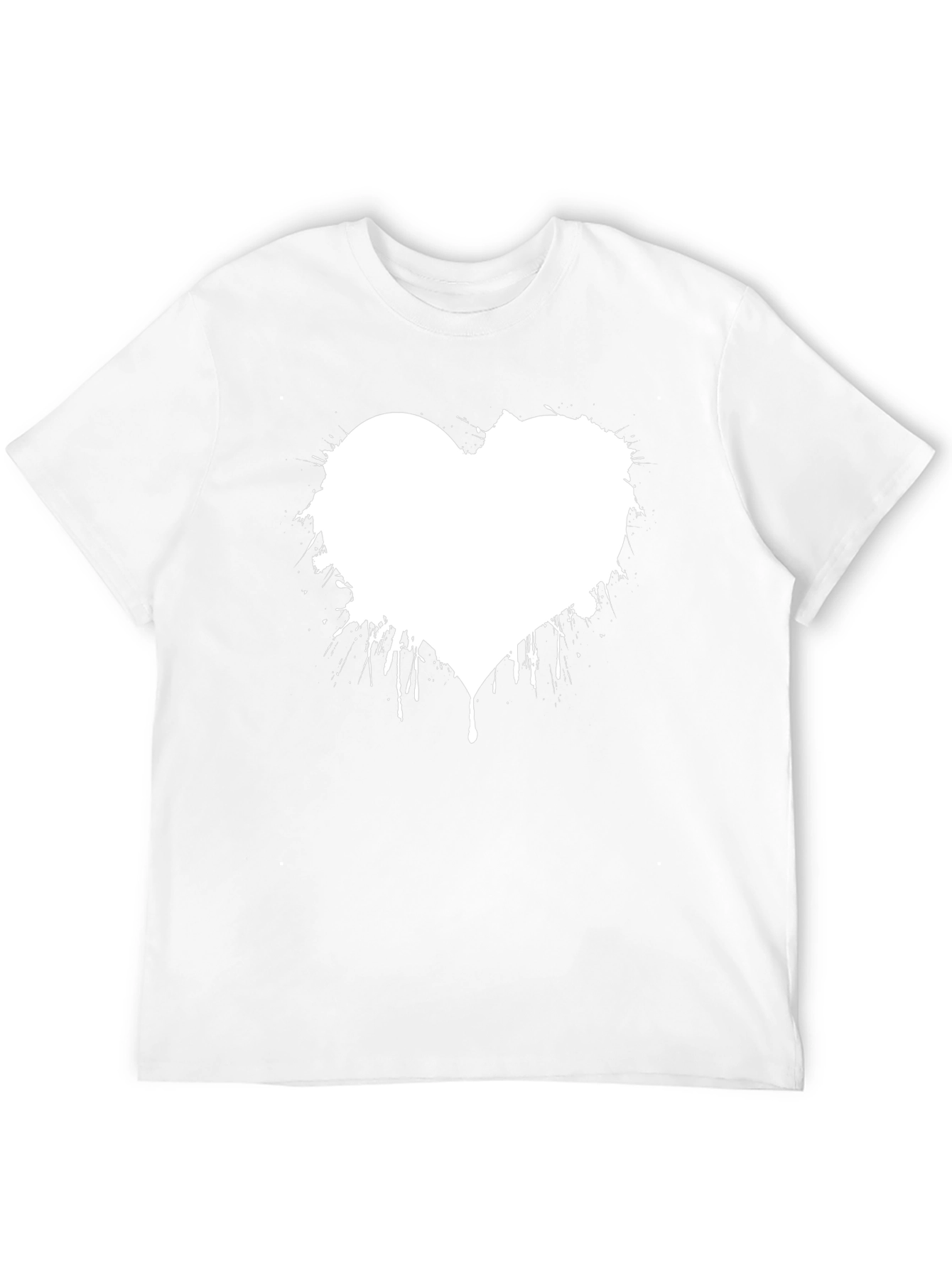Heart Splatter Graphic Black T-Shirt