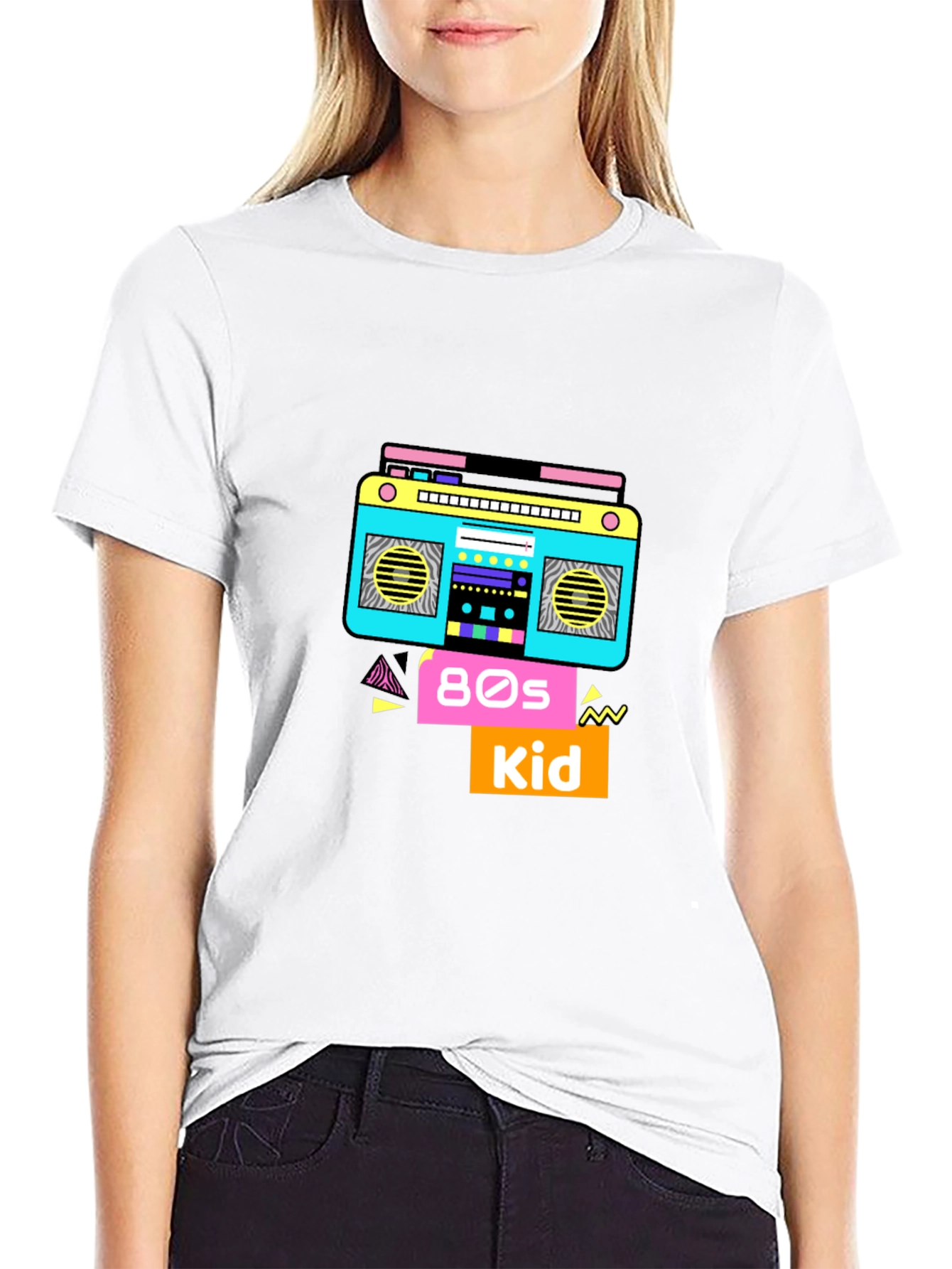 80s Kid T-Shirt Retro Boombox Graphic Tee