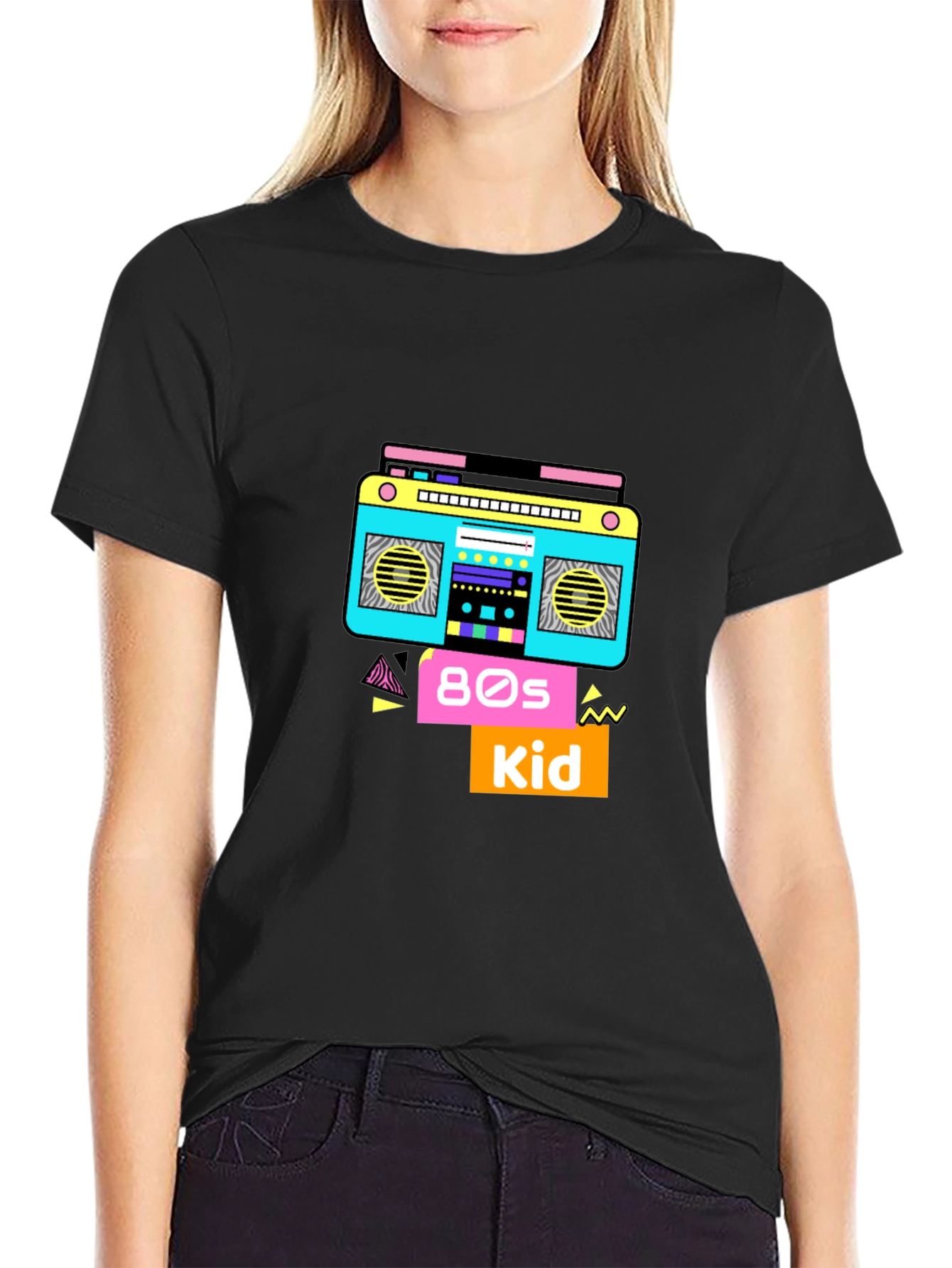 80s Kid T-Shirt Retro Boombox Graphic Tee