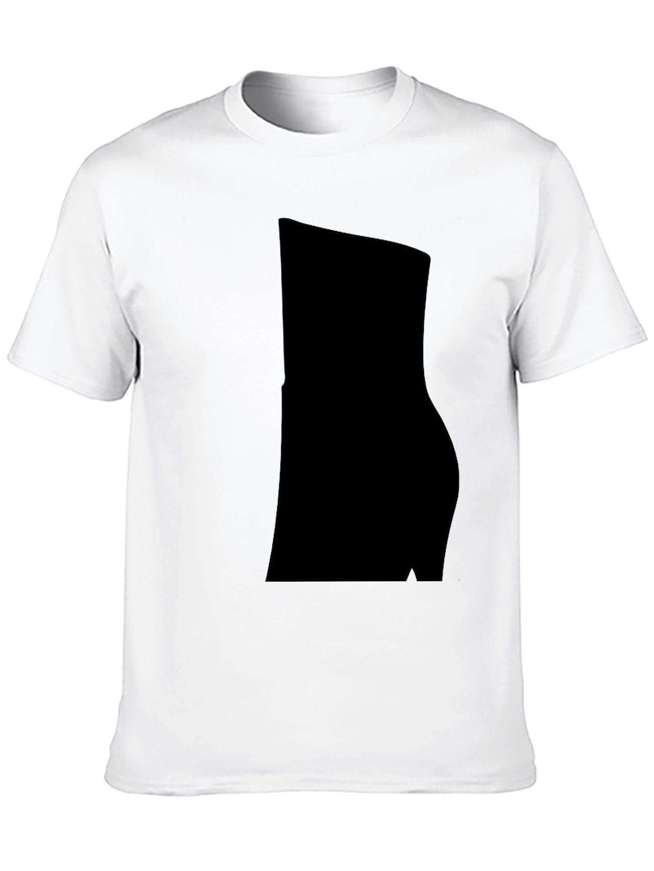 Mens Casual Black Cotton Blend T-Shirt