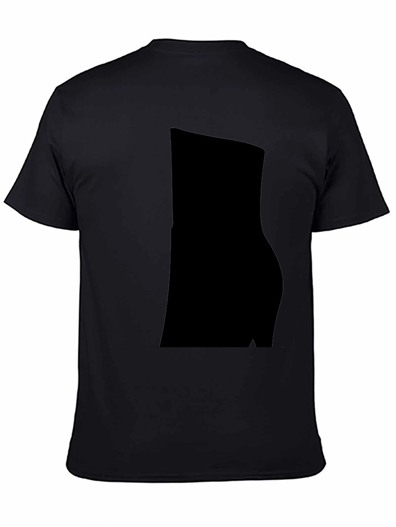 Mens Casual Black Cotton Blend T-Shirt