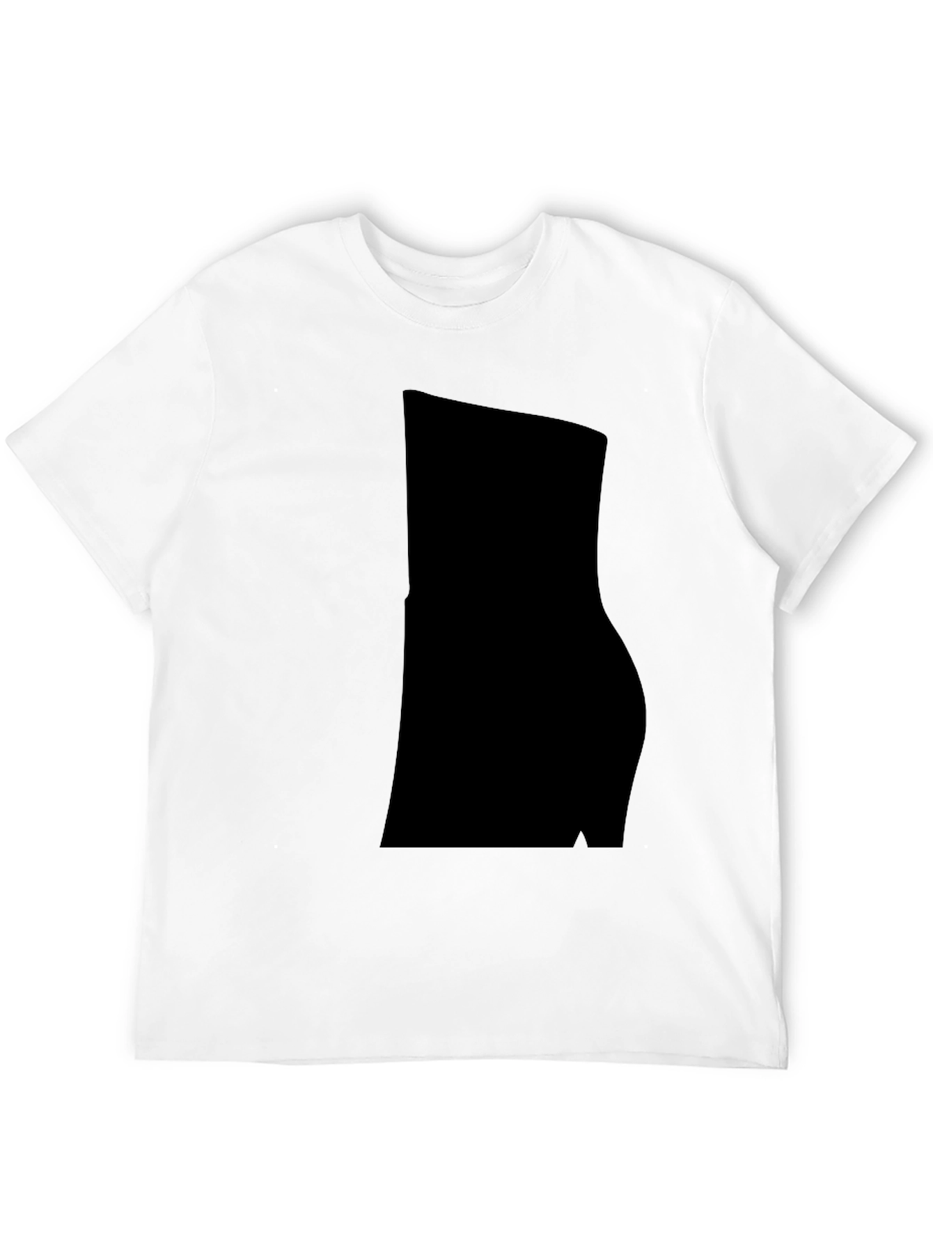 Mens Casual Black Cotton Blend T-Shirt