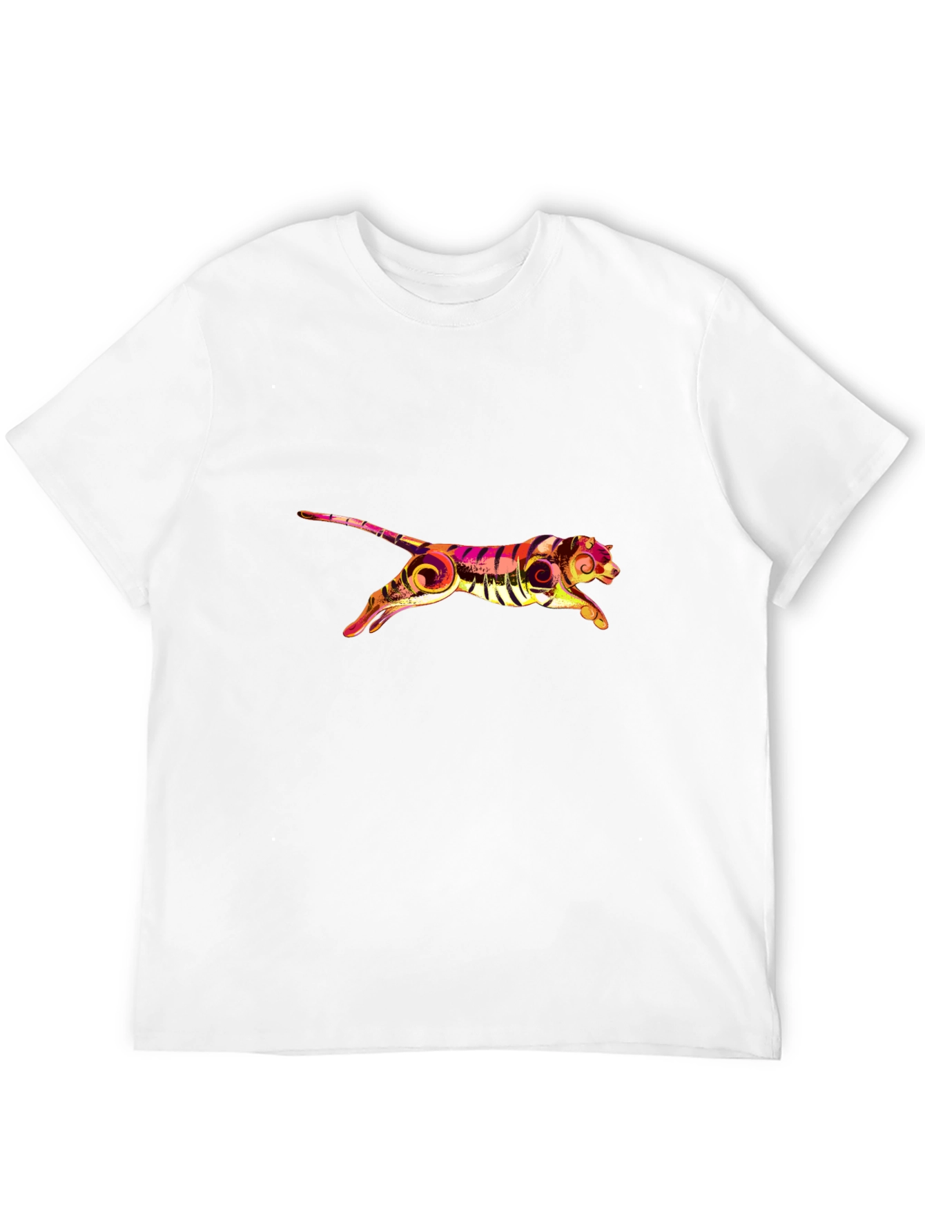 Stylish Black Tee with Graphic Tiger Print
