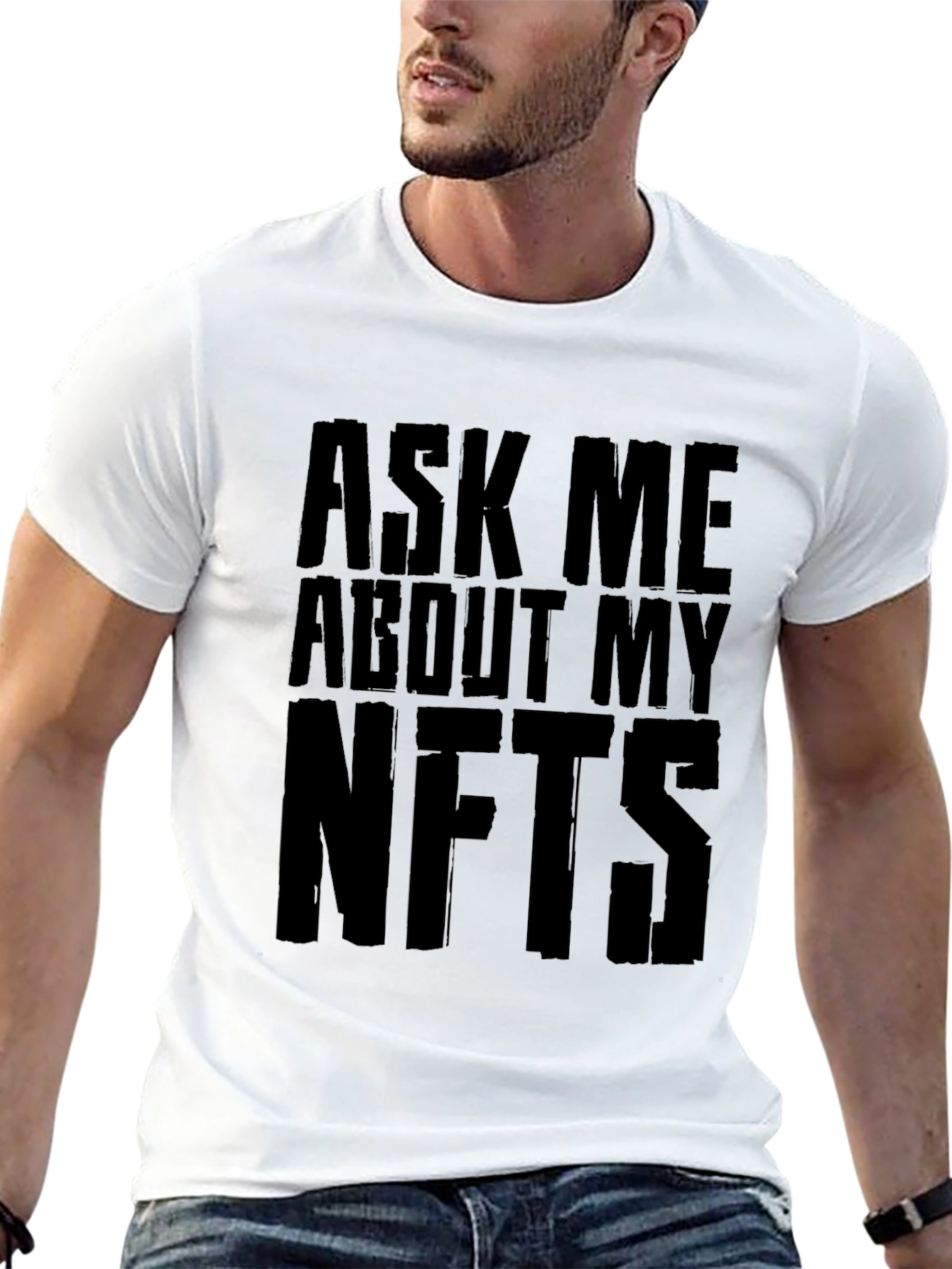 Ask Me About My NFTs Black T-Shirt
