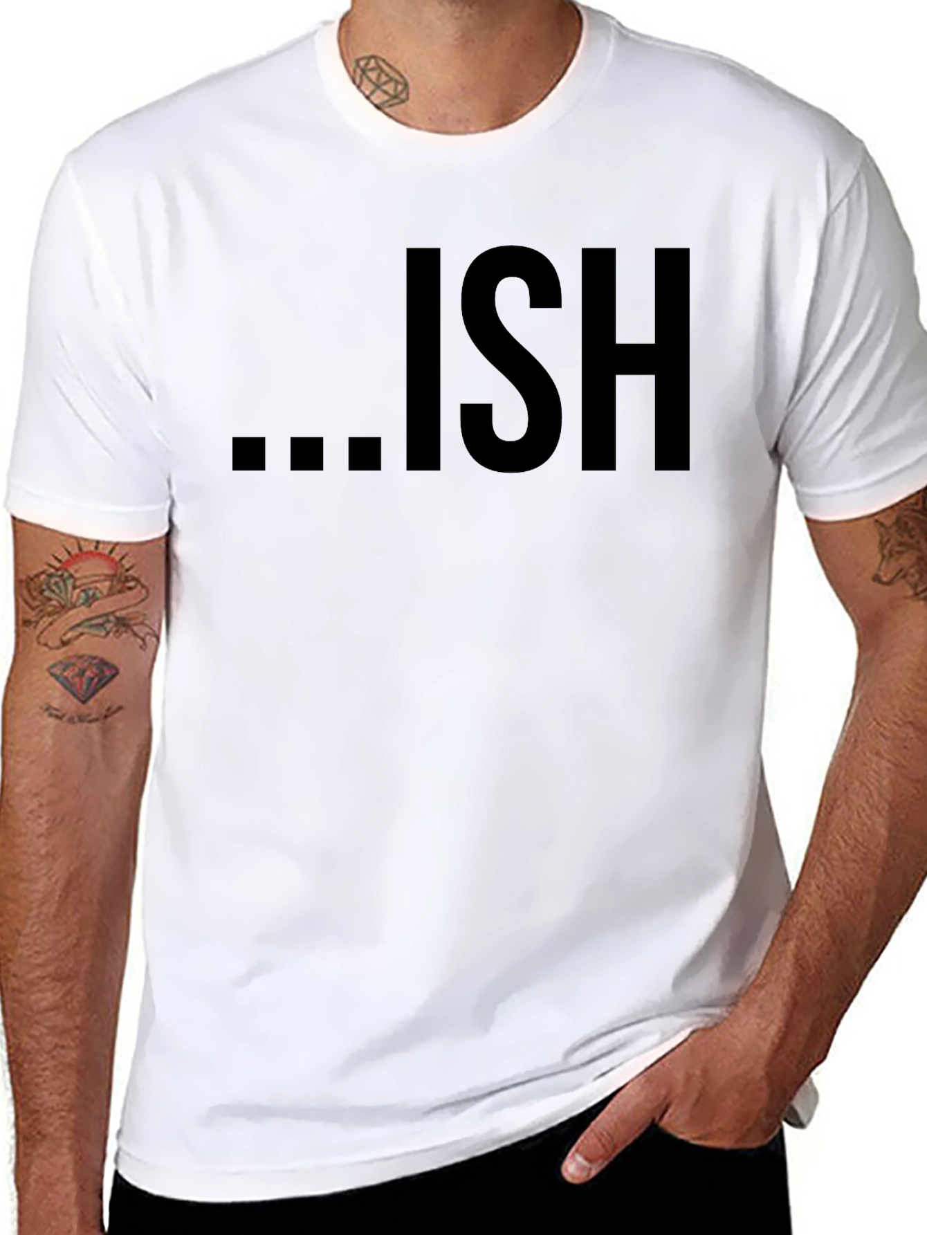 Ish Graphic Tee - Casual Black T-Shirt
