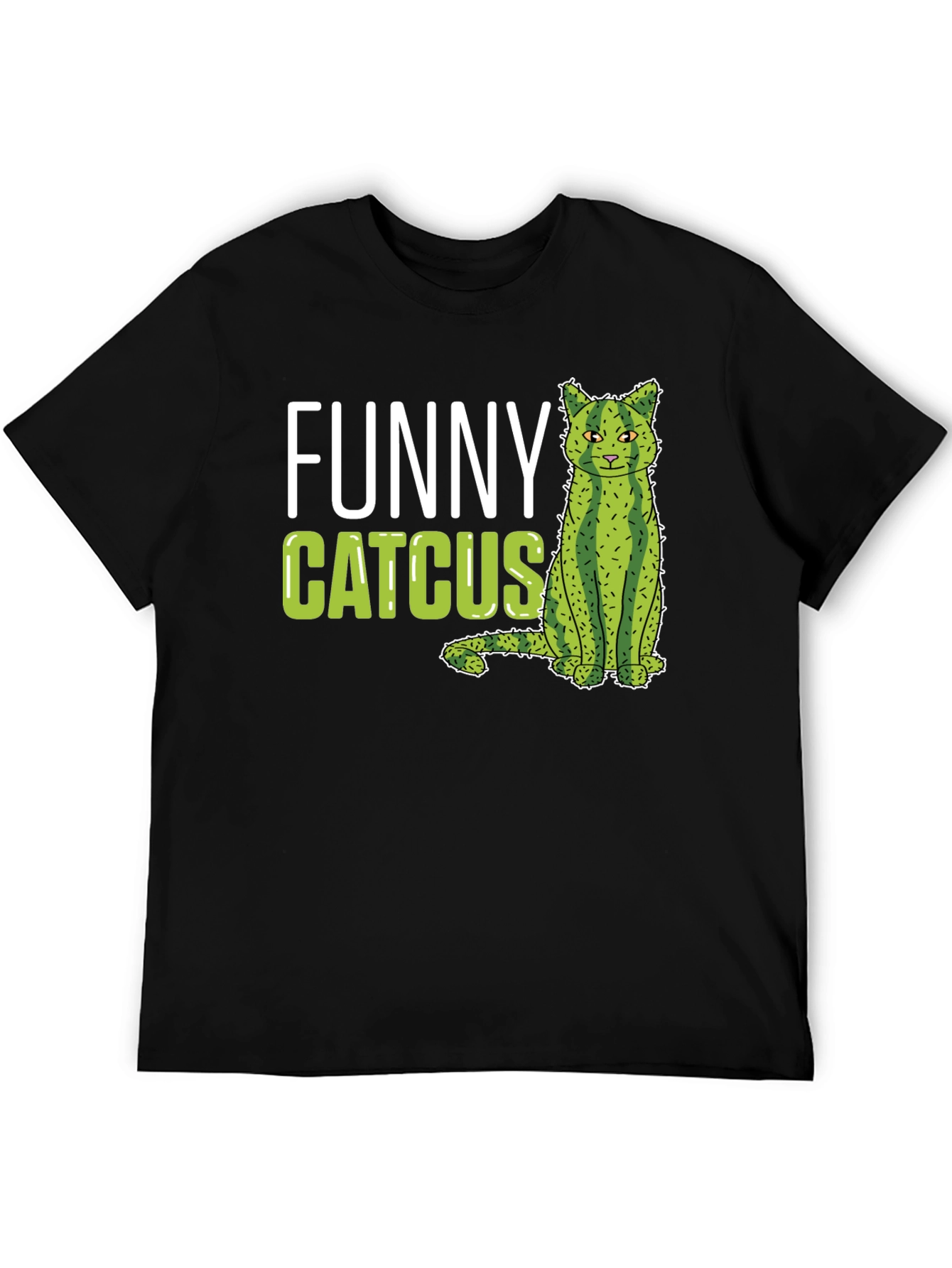 Funny Catcus T-Shirt - Unique Cat Cactus Graphic Tee