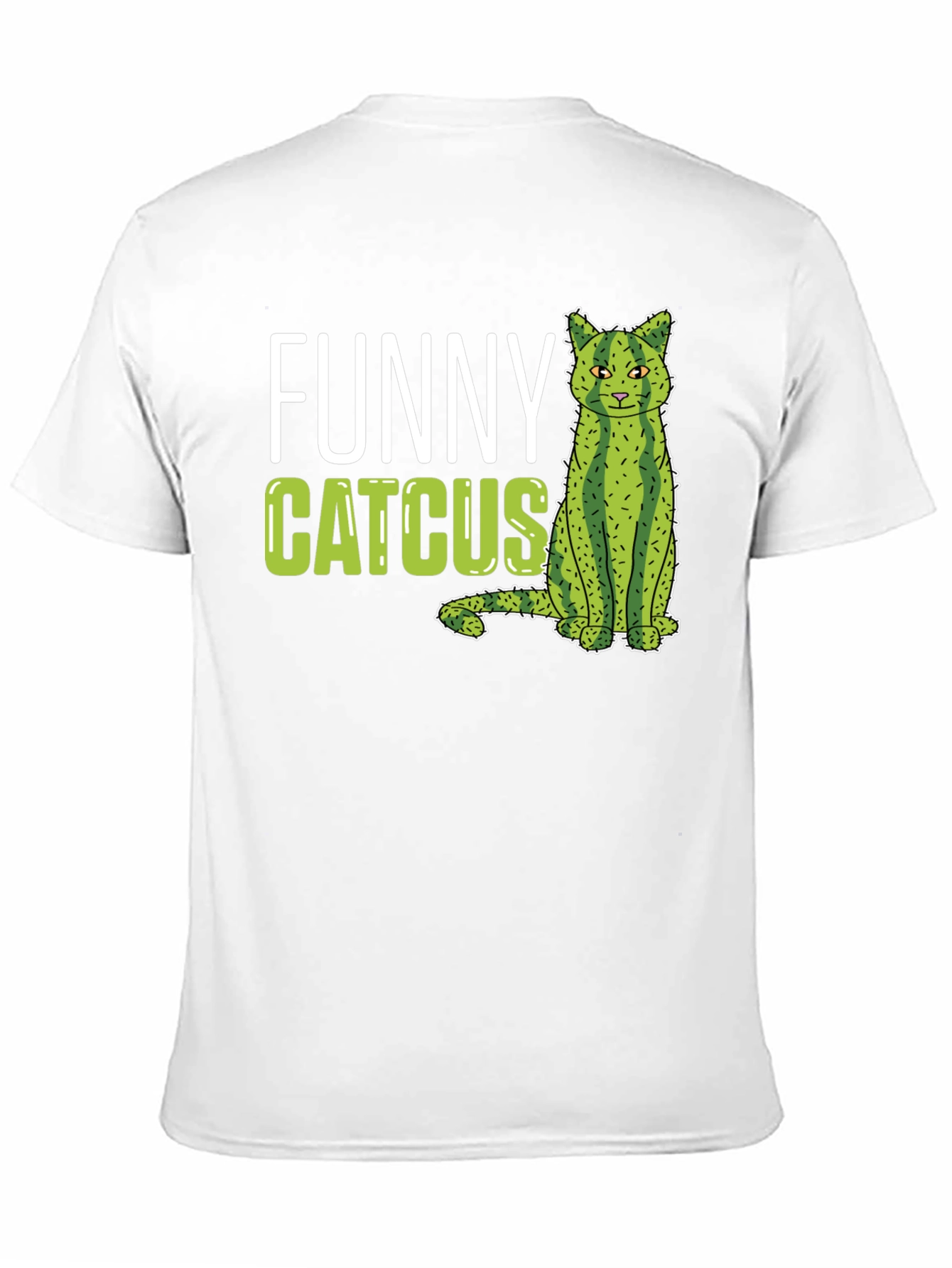 Funny Catcus T-Shirt - Unique Cat Cactus Graphic Tee