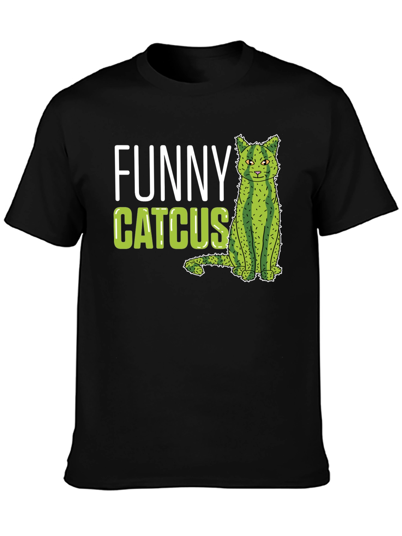 Funny Catcus T-Shirt - Unique Cat Cactus Graphic Tee