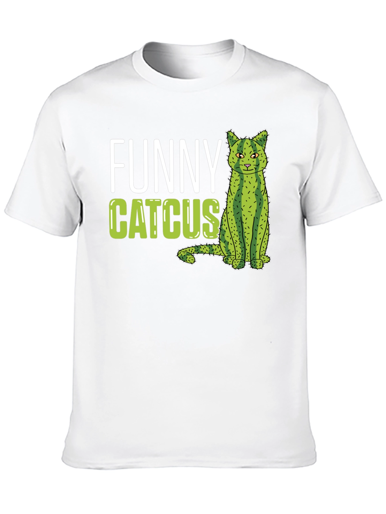 Funny Catcus T-Shirt - Unique Cat Cactus Graphic Tee