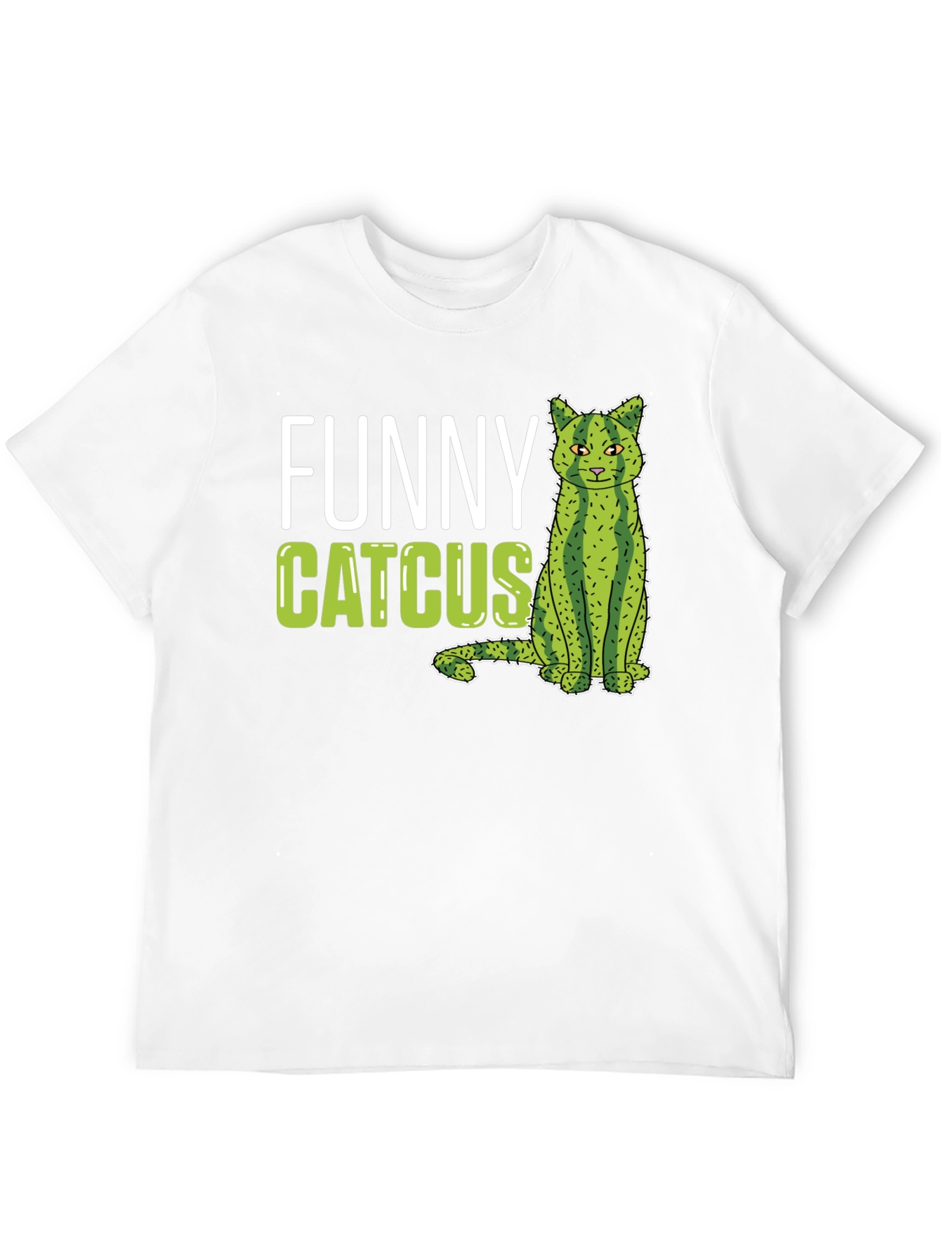 Funny Catcus T-Shirt - Unique Cat Cactus Graphic Tee