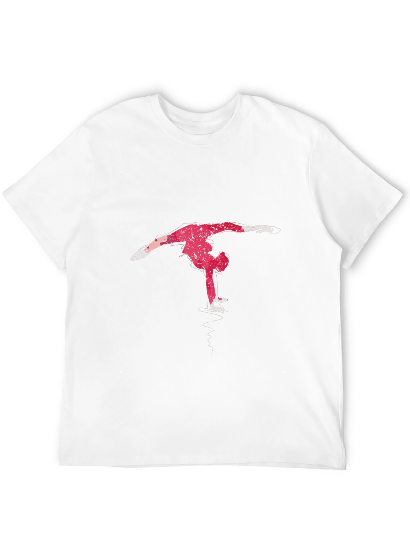 Figure Skater Graphic Tee - Black Cotton Blend