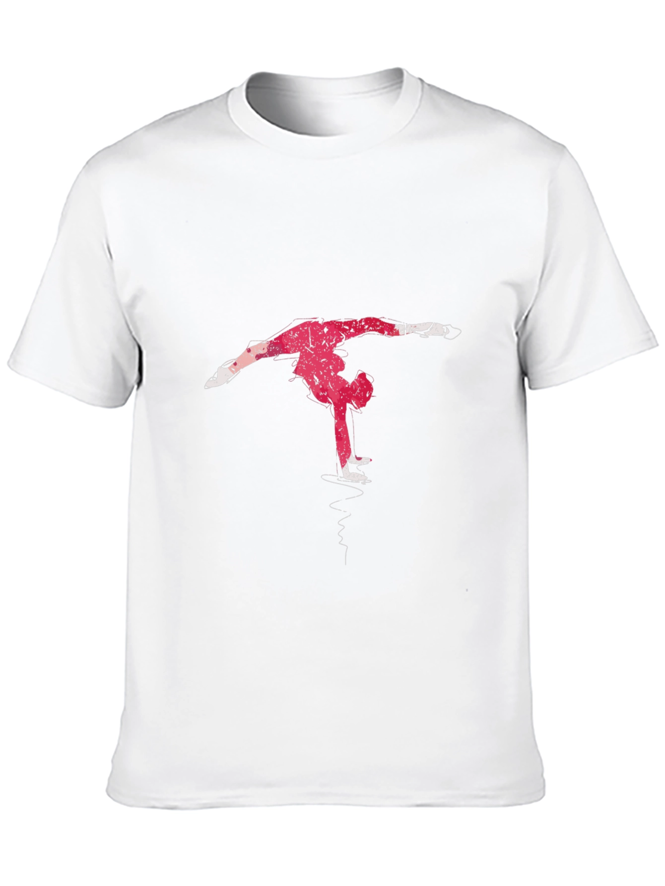 Figure Skater Graphic Tee - Black Cotton Blend