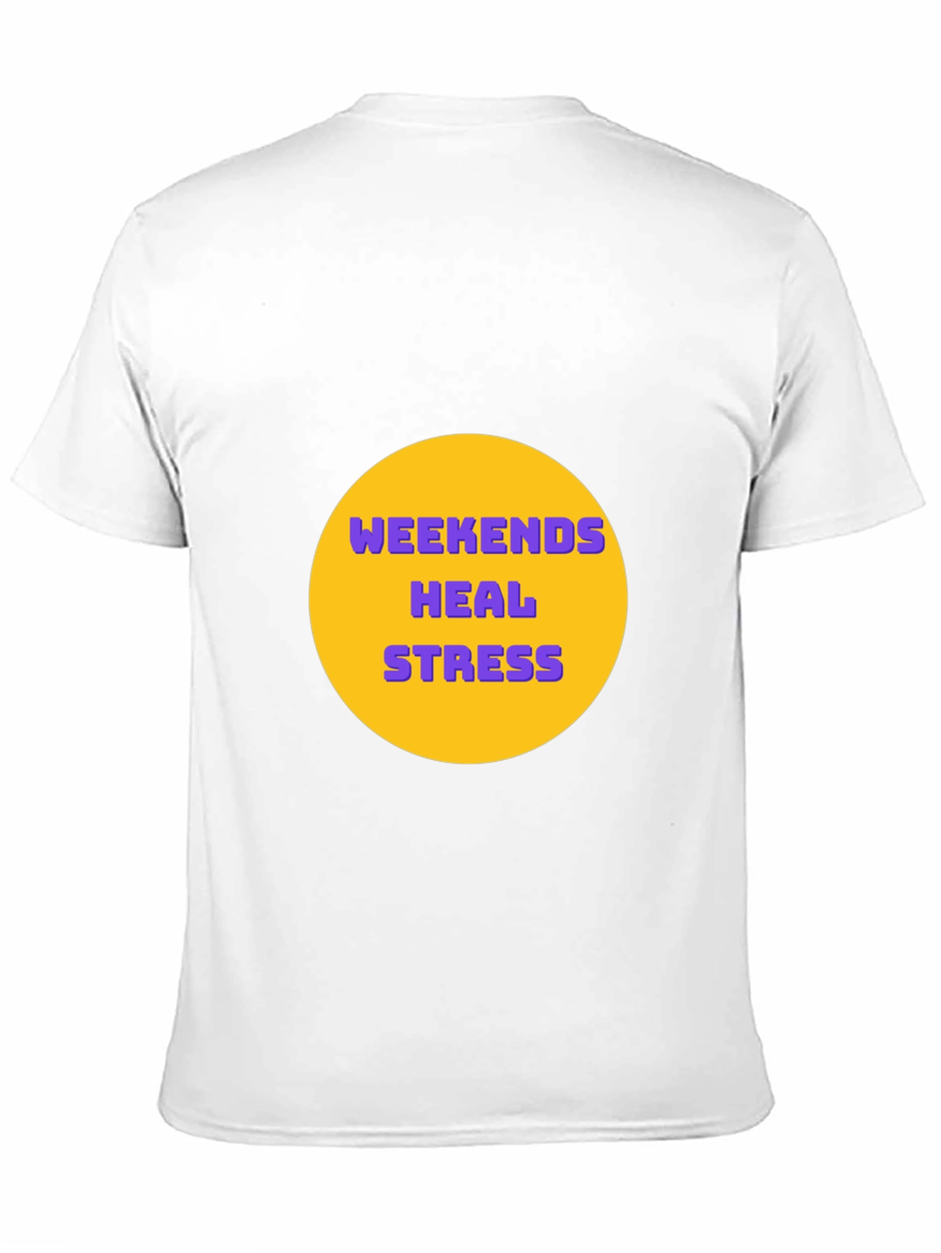 Weekends Heal Stress Graphic Tee - Black Casual T-Shirt