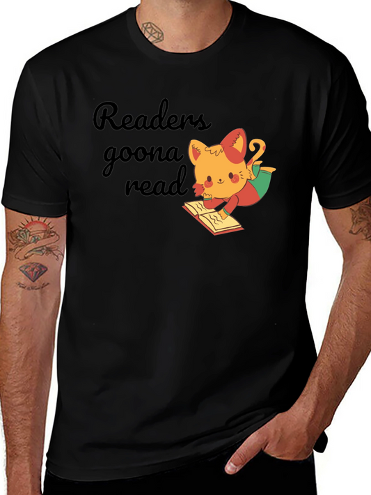 Readers Gonna Read Tee - Cute Cat Book Lover Shirt