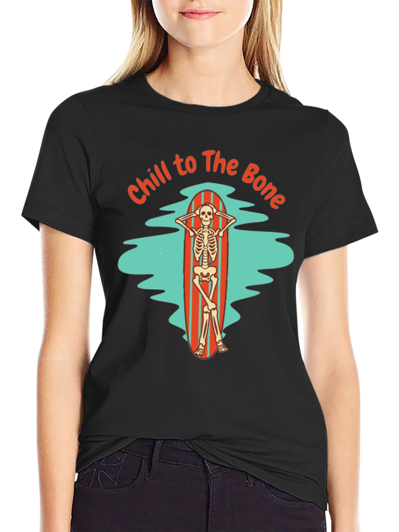 Chill to The Bone Skeleton Graphic T-Shirt