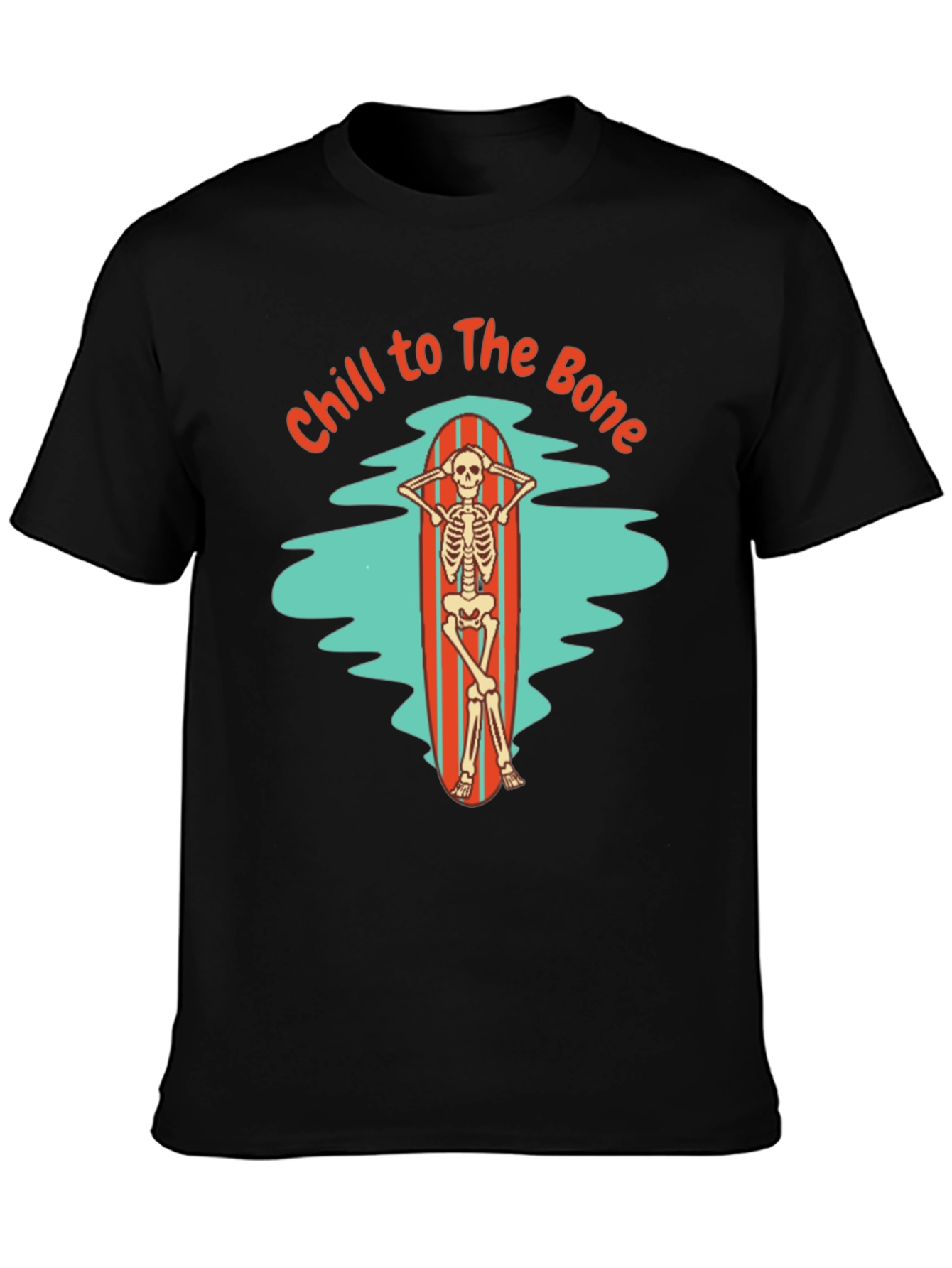 Chill to The Bone Skeleton Graphic T-Shirt