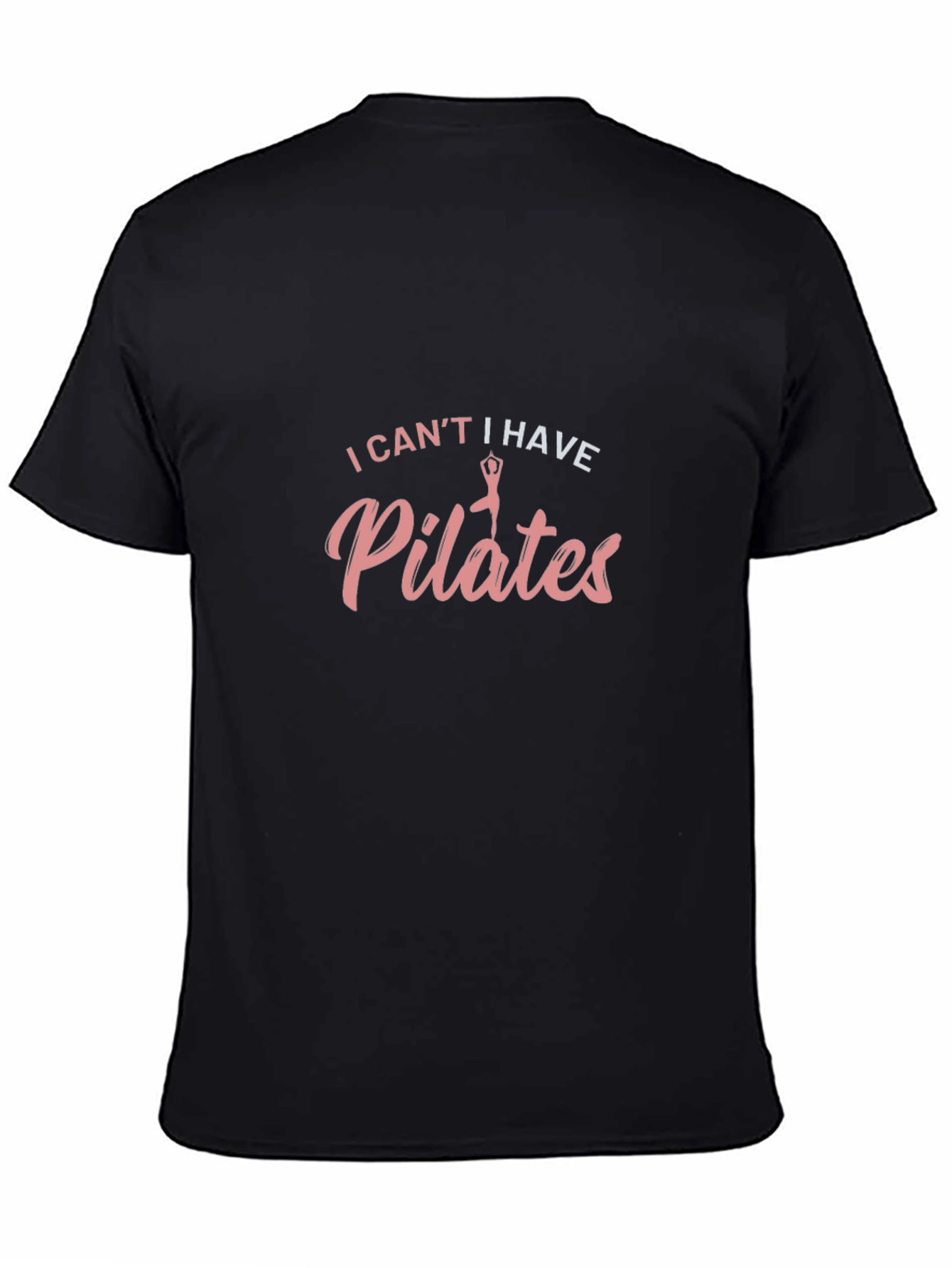 Pilates Funny Black Graphic T-Shirt