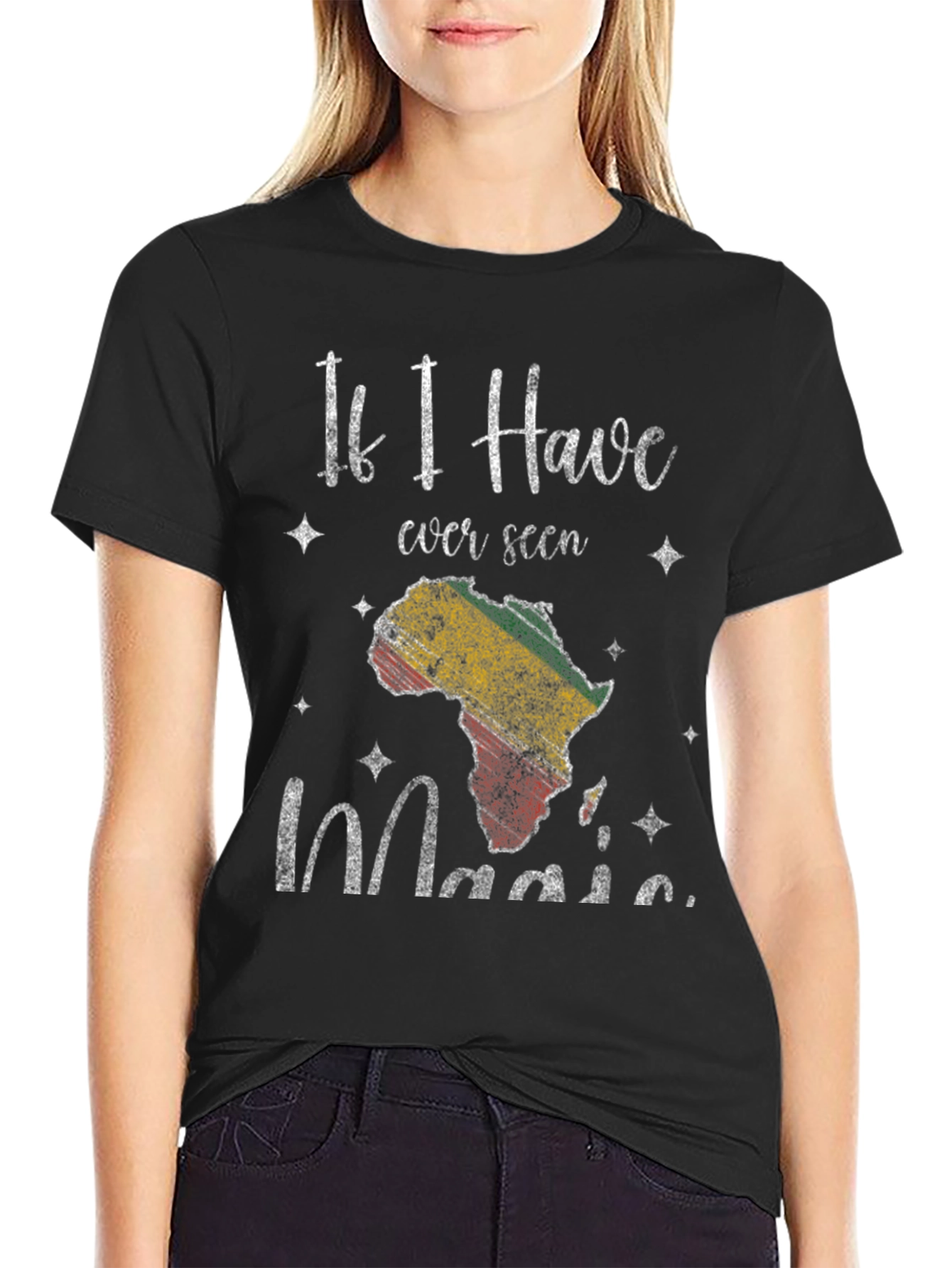 Africa Magic Mens Black T-Shirt