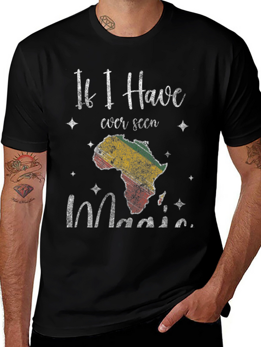 Africa Magic Mens Black T-Shirt