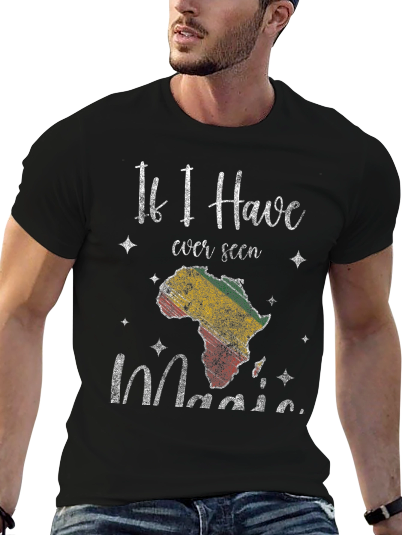 Africa Magic Mens Black T-Shirt