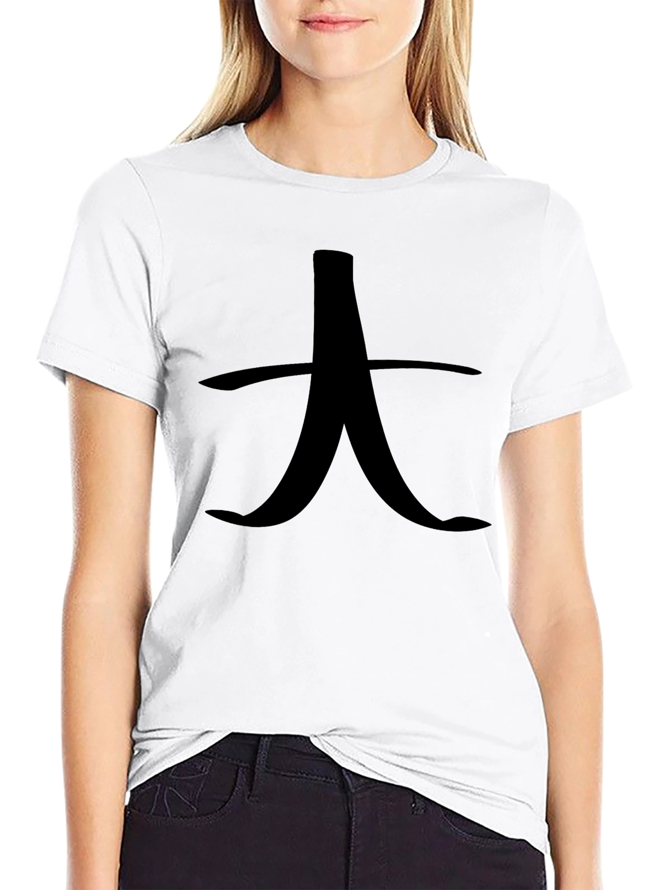 Graphic Tee - Black Shirt with Asian Character Design